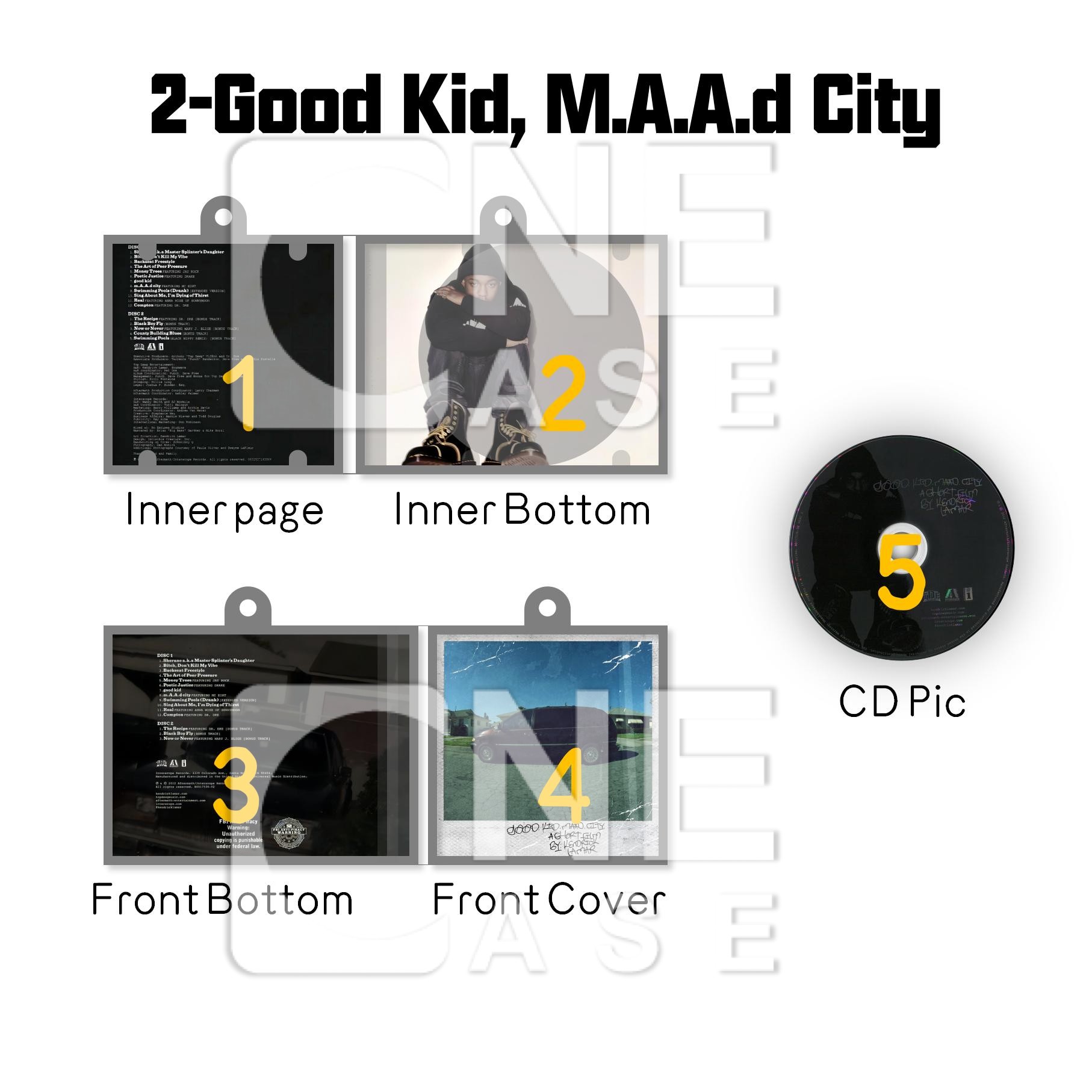 Kendrick Lamar Mini NFC Album Keychain CD Music Keychain Pendant Customized Mini Vinyl 