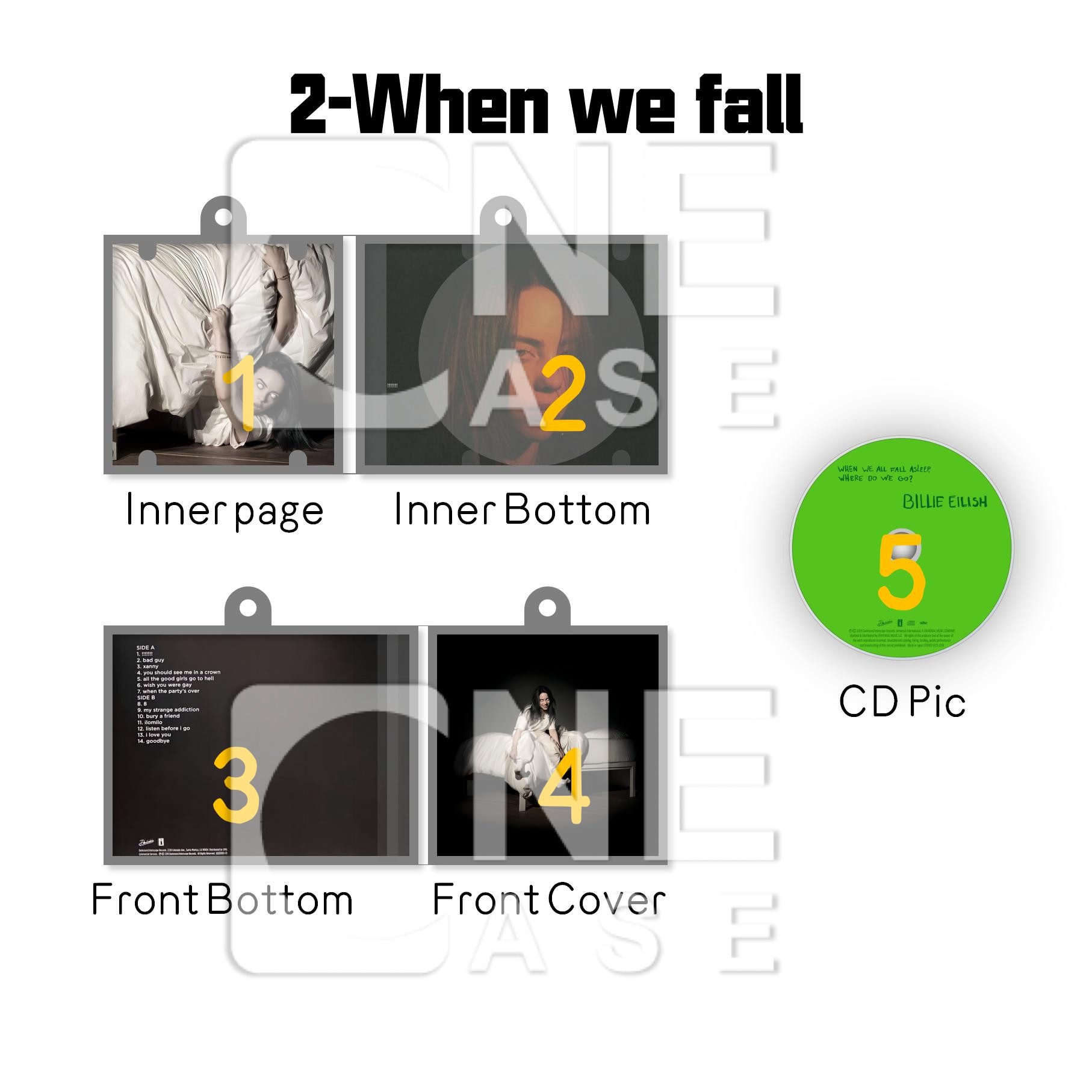 Billie Eilish Mini Vinyl NFC Album Keychain CD Music Keychain Pendant Customized HIT ME HARD AND SOFT