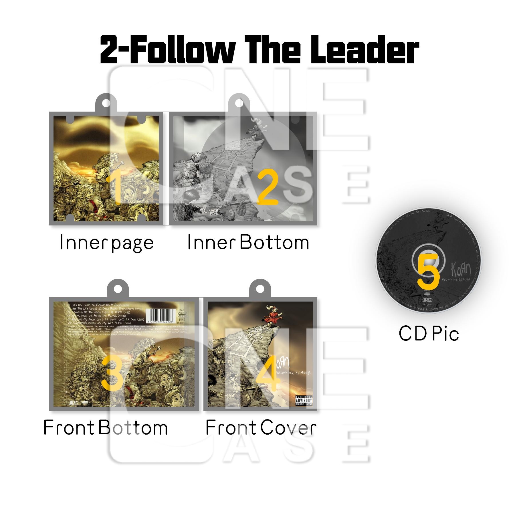 Korn  Mini Vinyl NFC Album Keychain CD Music Keychain Pendant Customized