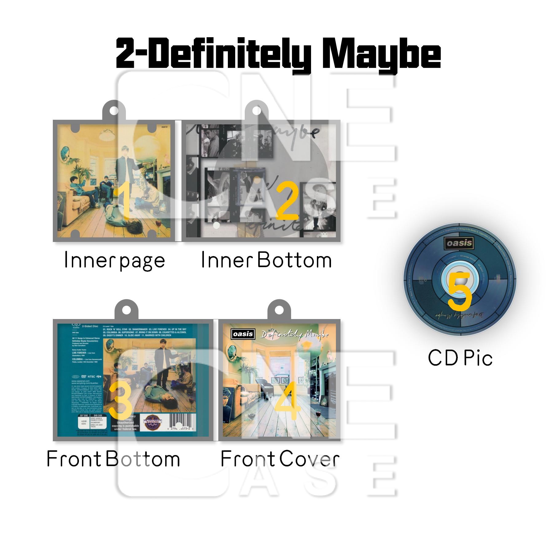 Oasis  Mini NFC Album Keychain CD Music Keychain Pendant Customized Mini Vinyl Album 