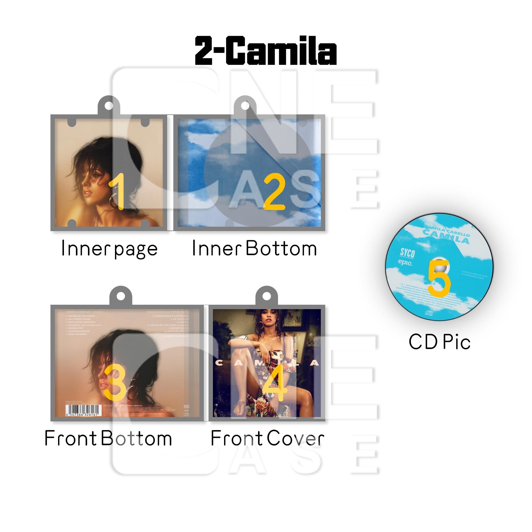 Camila Cabello Mini NFC Album Keychain CD Music Keychain Pendant Customized Mini Vinyl Album 