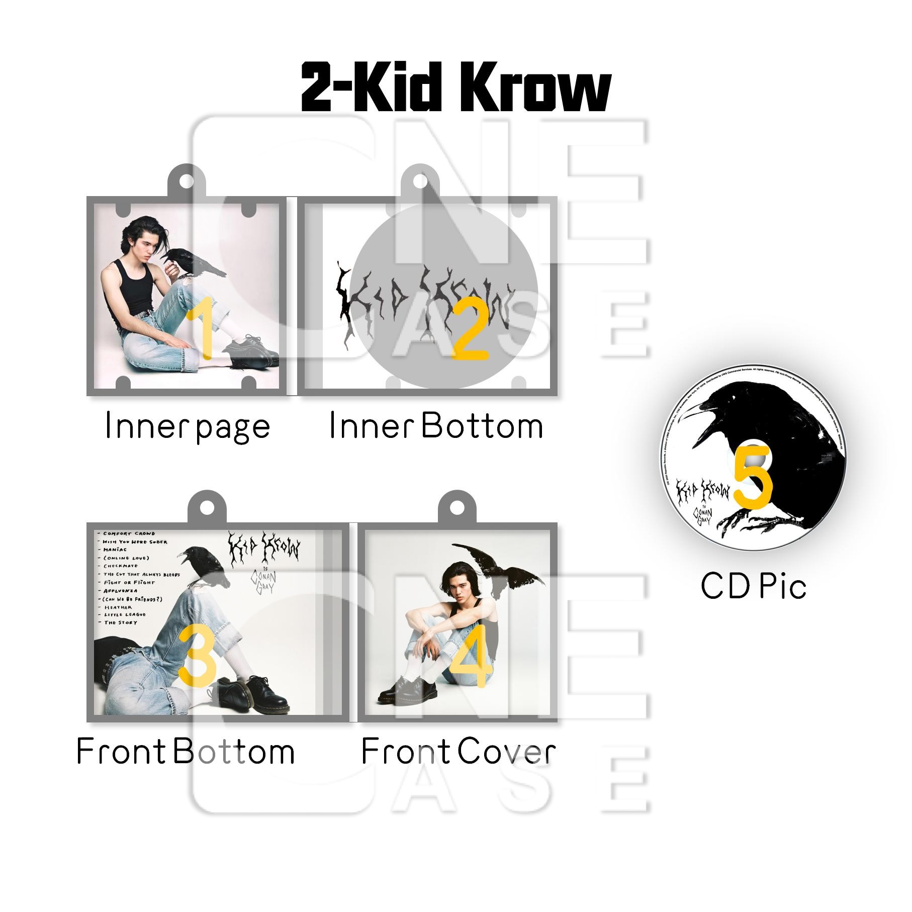 Conan Gray Mini NFC Album Keychain CD Music Keychain Pendant Customized Mini 