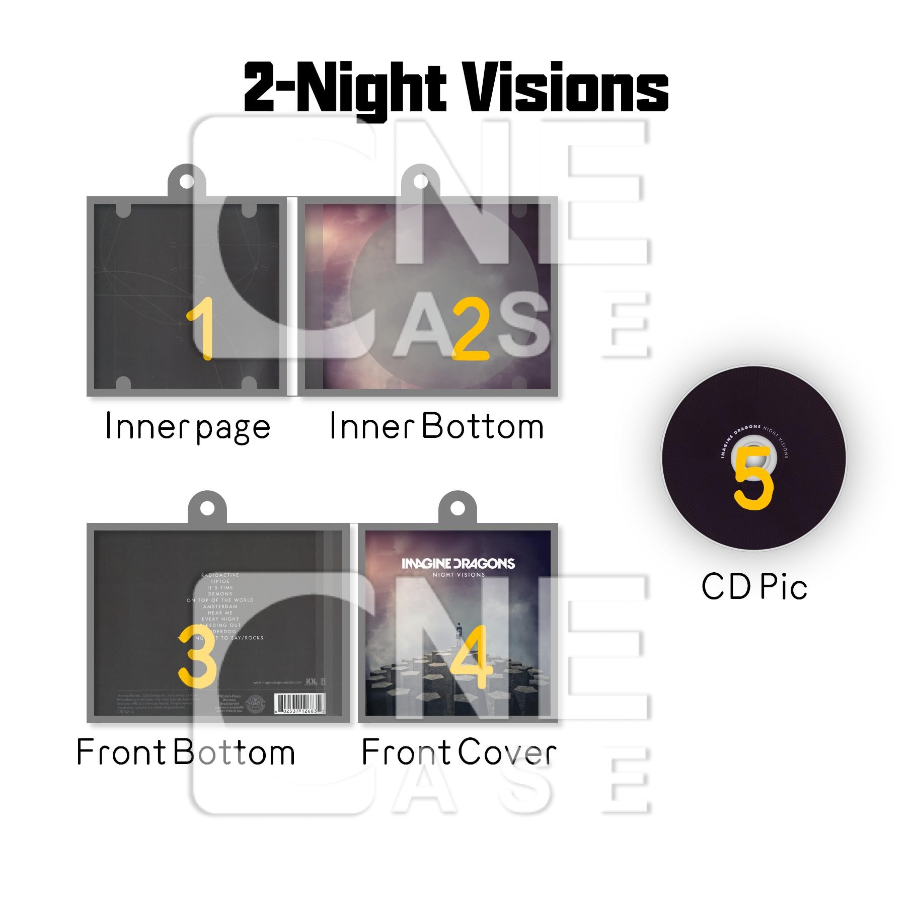 Imagine Dragons Mini NFC Album Keychain CD Music Keychain Pendant Customized Mini Vinyl Album 