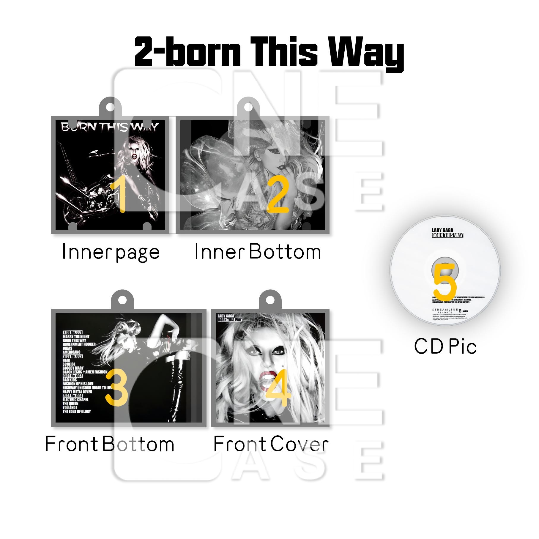 Lady Gaga Mini NFC Album Keychain CD Music Keychain Pendant Customized 