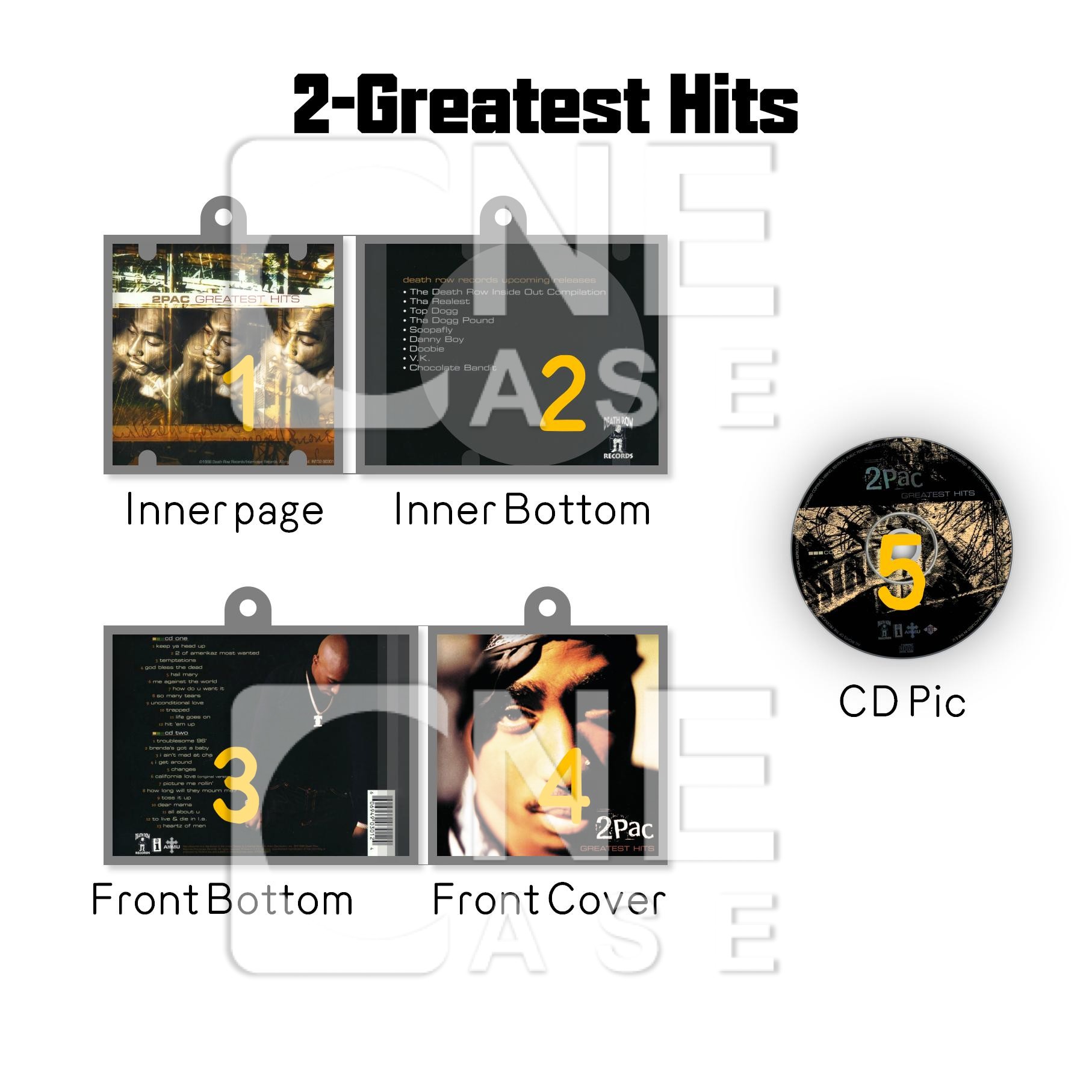 2pac Tupac Mini Vinyl NFC Album Keychain CD Music Keychain Pendant Customized 