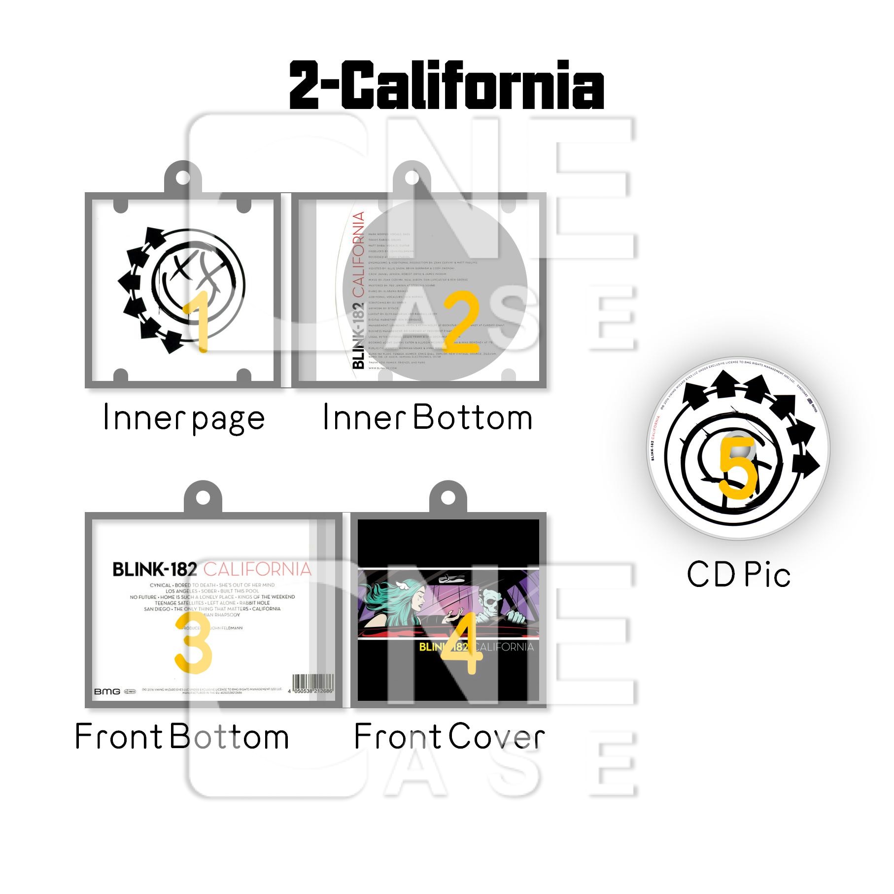 Blink 182  Mini Vinyl NFC Album Keychain CD Music Keychain Pendant Customized