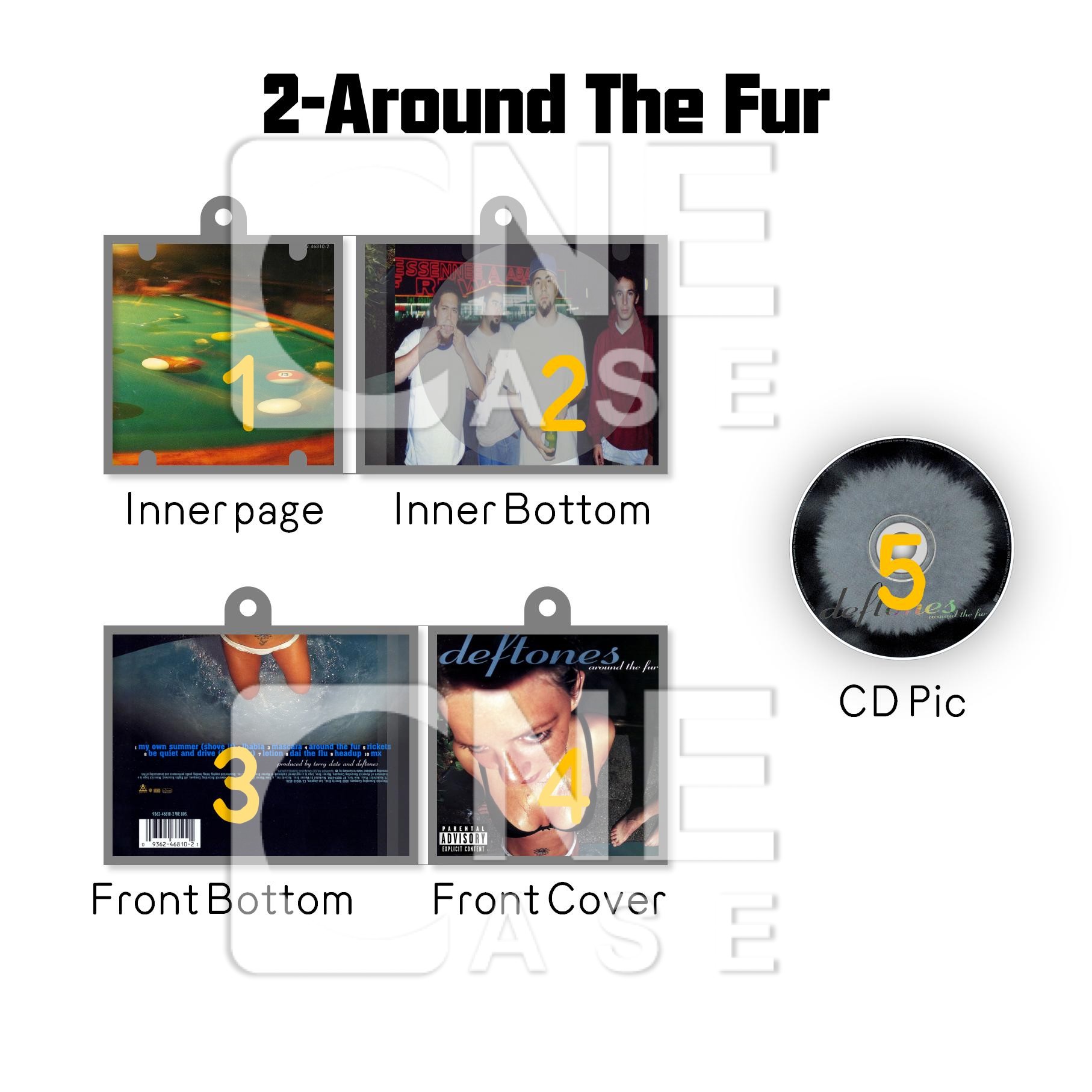 Deftones Mini NFC Album Keychain CD Music Keychain Pendant Customized Mini Vinyl Album 