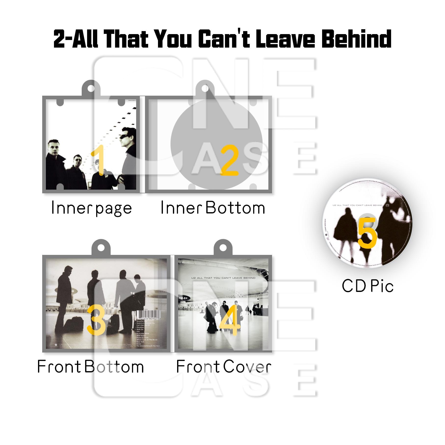 U2 Mini NFC Album Keychain CD Music Keychain Pendant Customized Mini Vinyl Album 