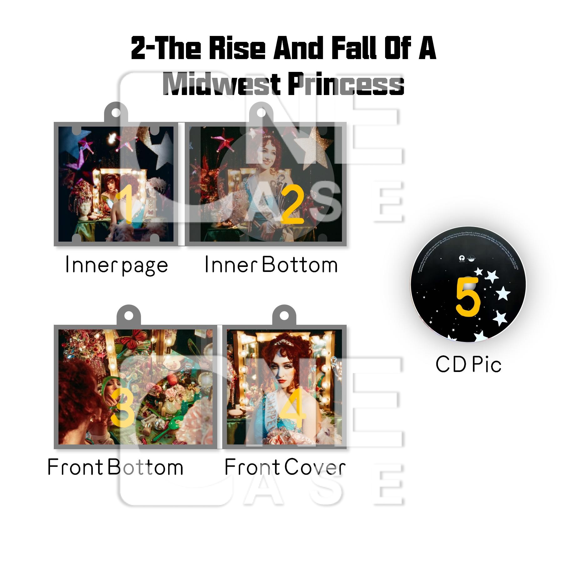 Chappell Roan Mini Vinyl NFC Album Keychain CD Music Keychain Pendant Customized