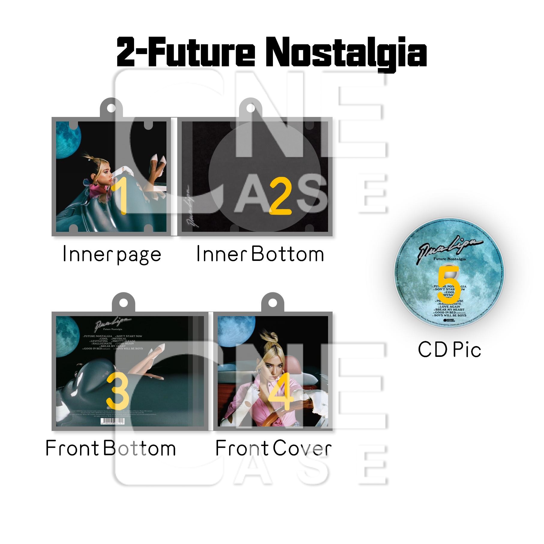 Dua Lipa Mini NFC Album Keychain CD Music Keychain Pendant Customized Up All Night/Up All Night/Training Season