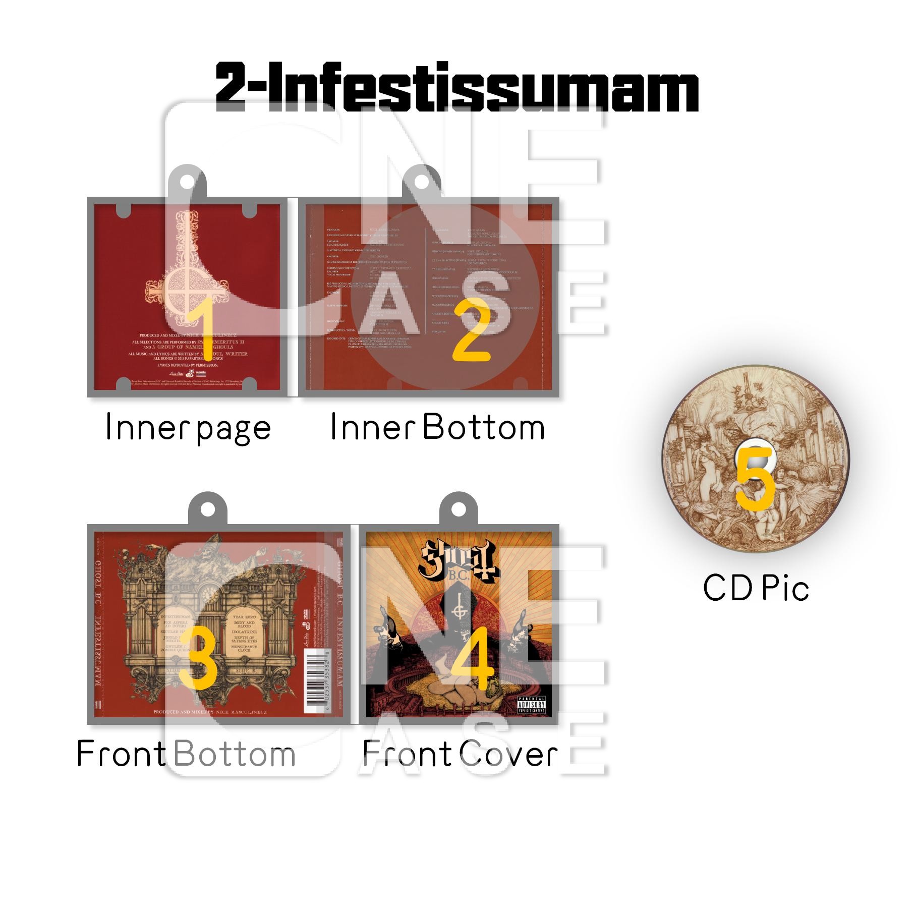 Ghost Mini NFC Album Keychain CD Music Keychain Pendant Customized 