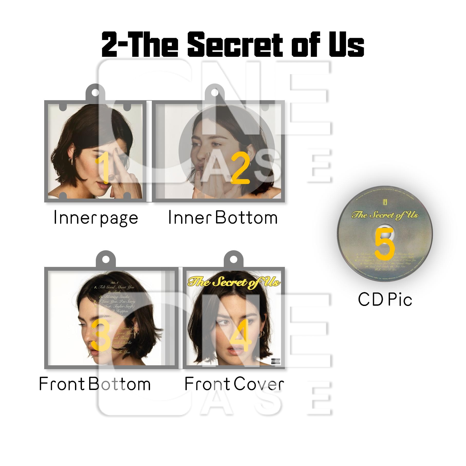 Gracie Abrams Mini Vinyl NFC Album Keychain CD Music Keychain Pendant Customized