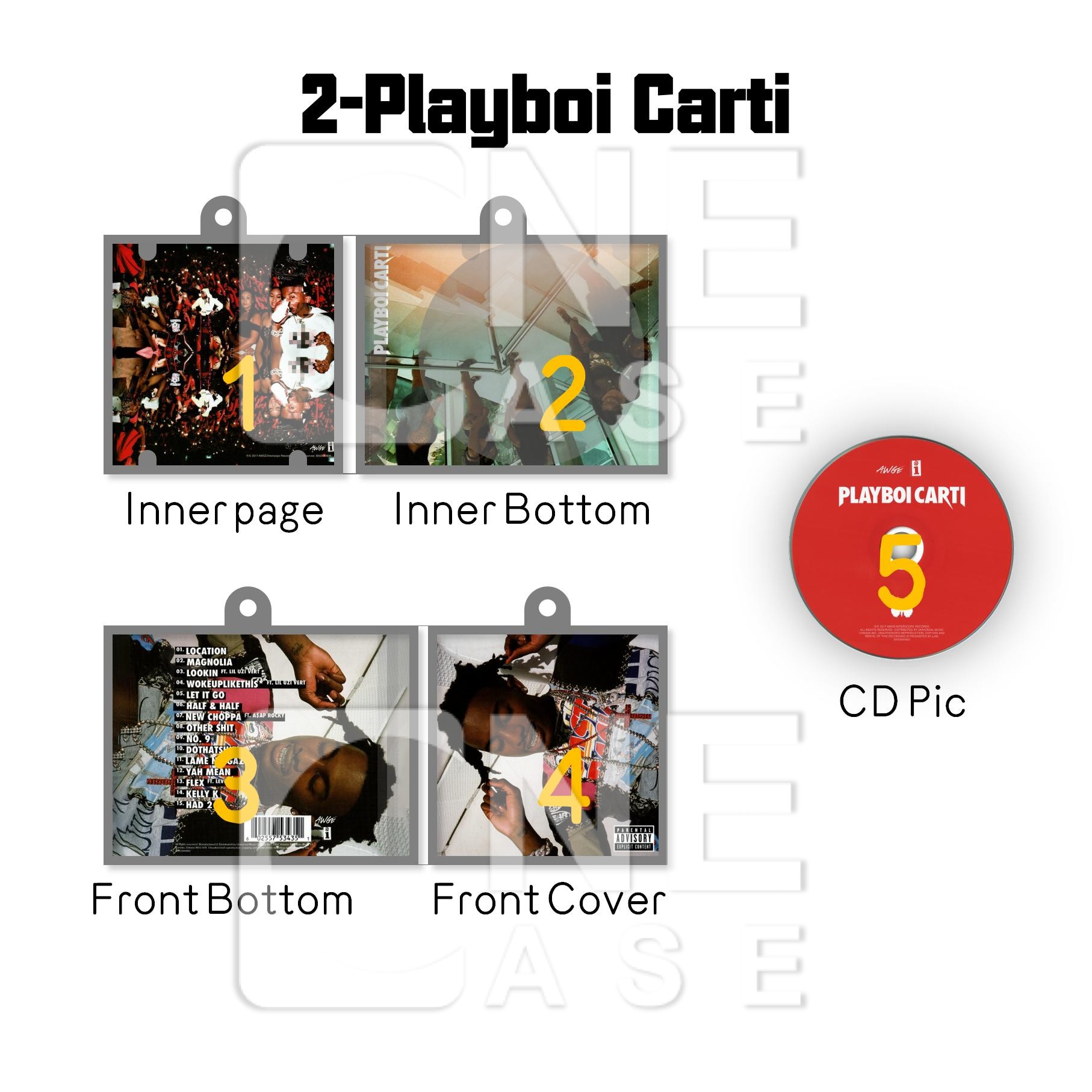 Playboi Carti  Mini NFC Album Keychain CD Music Keychain Pendant Customized Mini Vinyl Album 