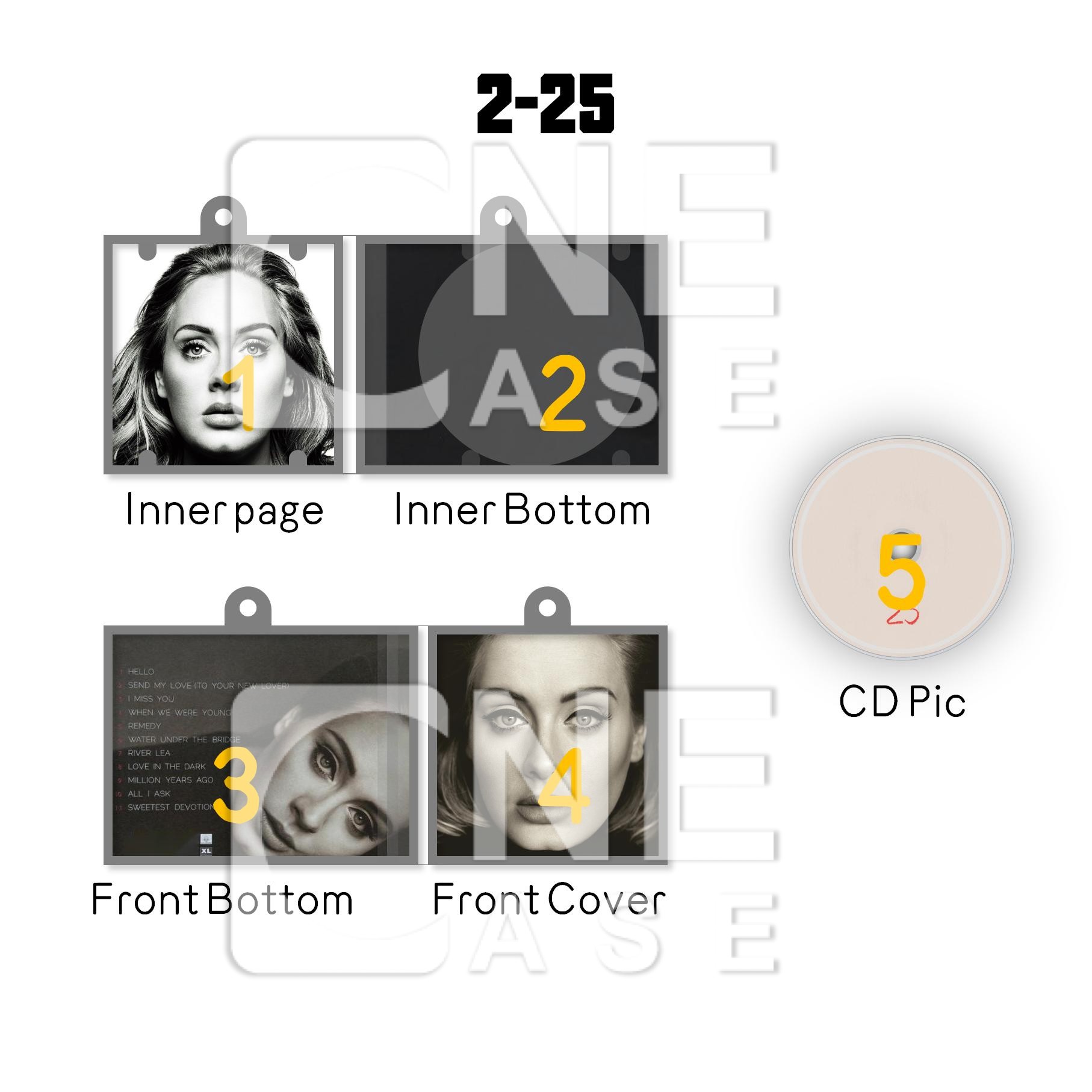 Adele Mini Vinyl NFC Album Keychain CD Music Keychain Pendant Customized 