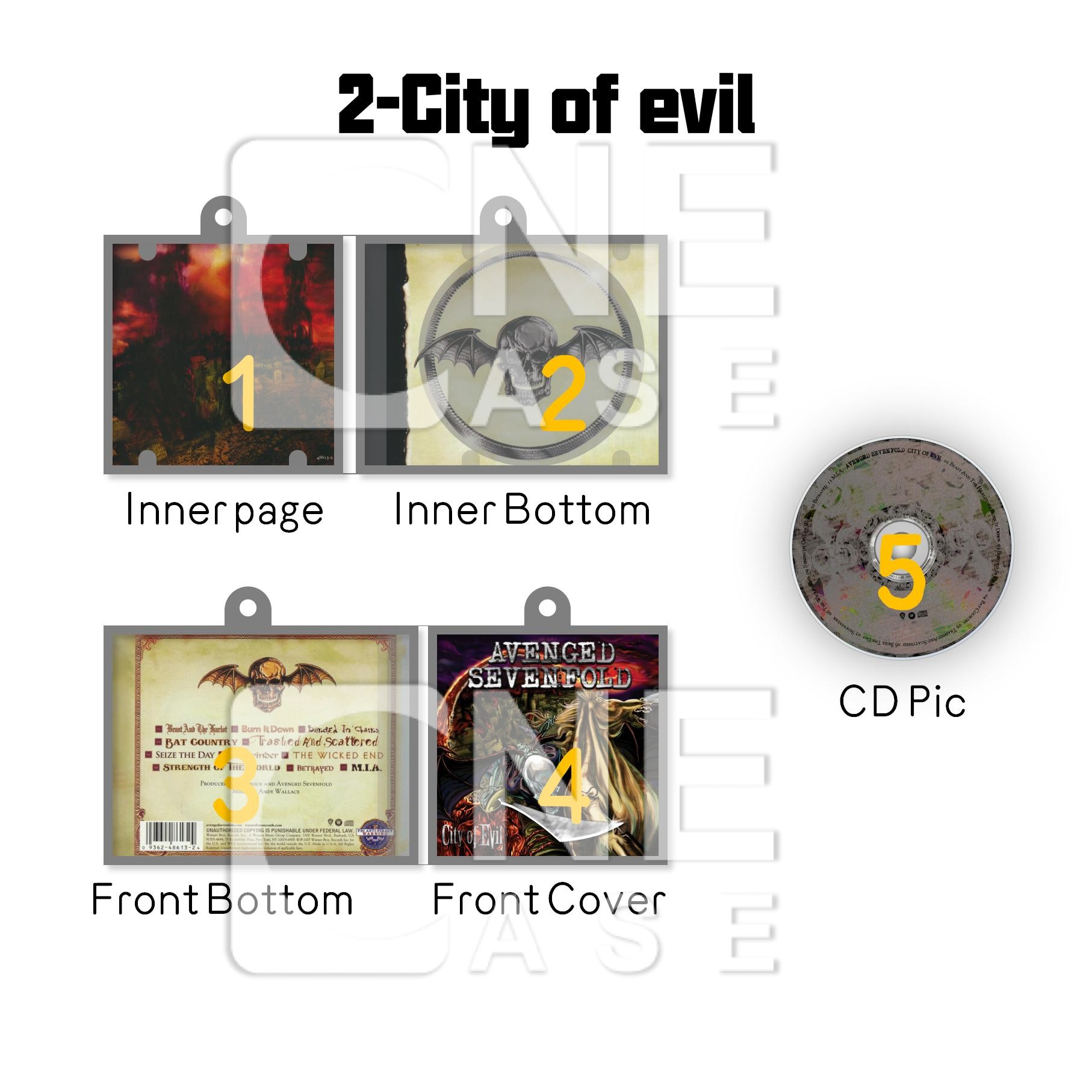 Avenged Sevenfold Mini Vinyl NFC Album Keychain CD Music Keychain Pendant Customized