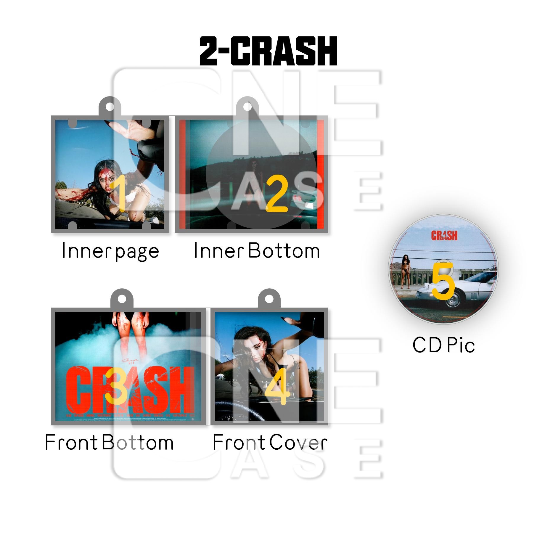 Charlie XCX Mini NFC Album Brat Keychain CD Music Keychain Pendant Customized Mini 