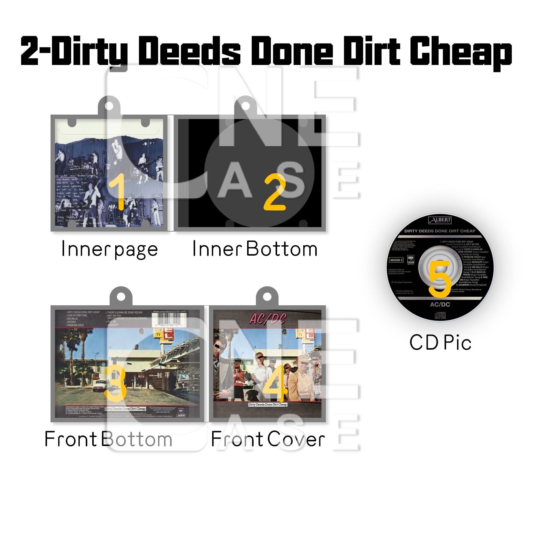 ACDC Rock Band Mini Vinyl NFC Album Keychain CD Music Keychain Pendant Customized