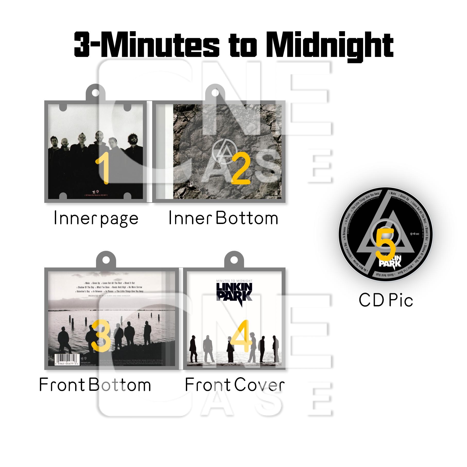 Linkin Park Mini Vinyl NFC Album Keychain CD Music Keychain Pendant Customized