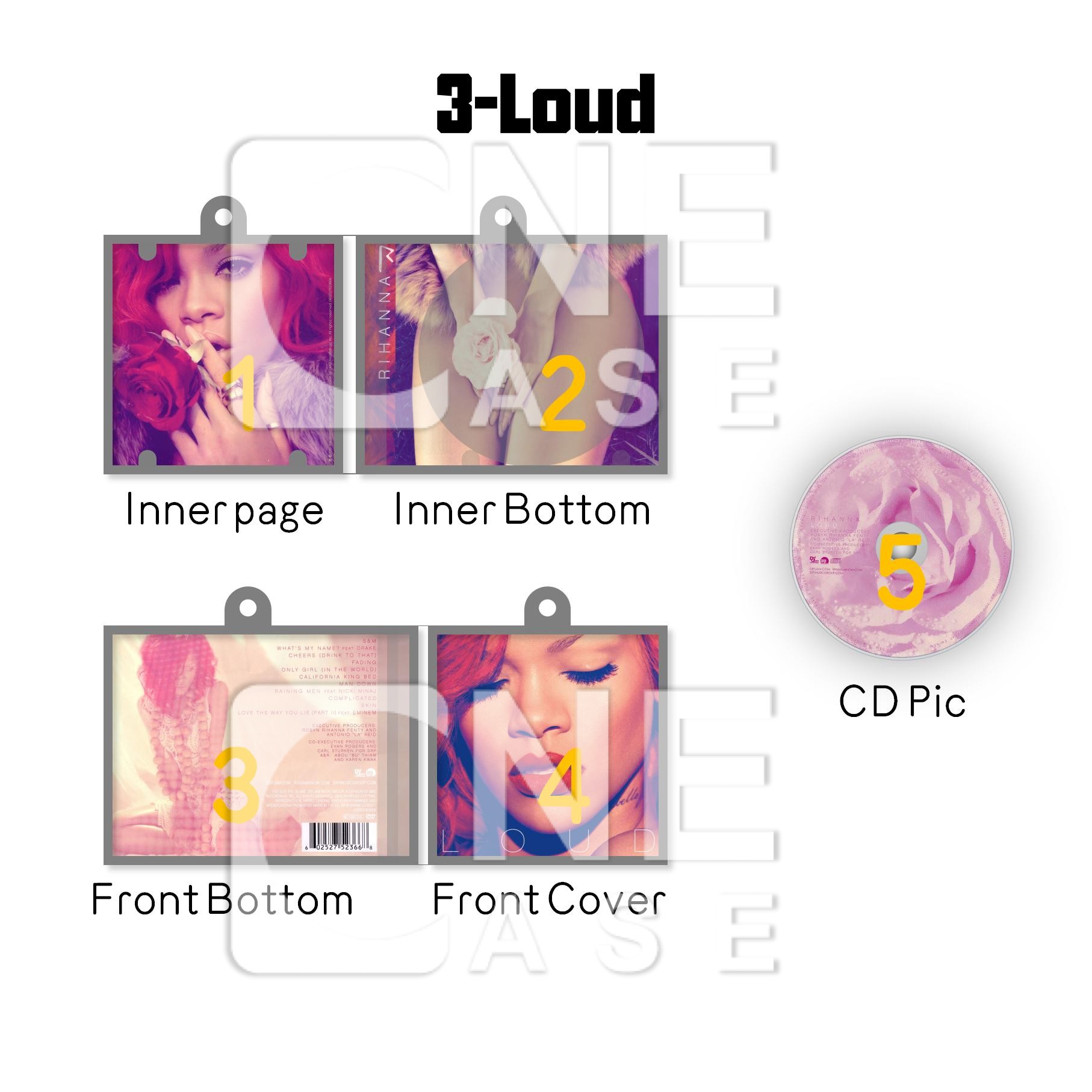 Rihanna Mini Vinyl NFC Album Keychain CD Music Keychain Pendant Customized