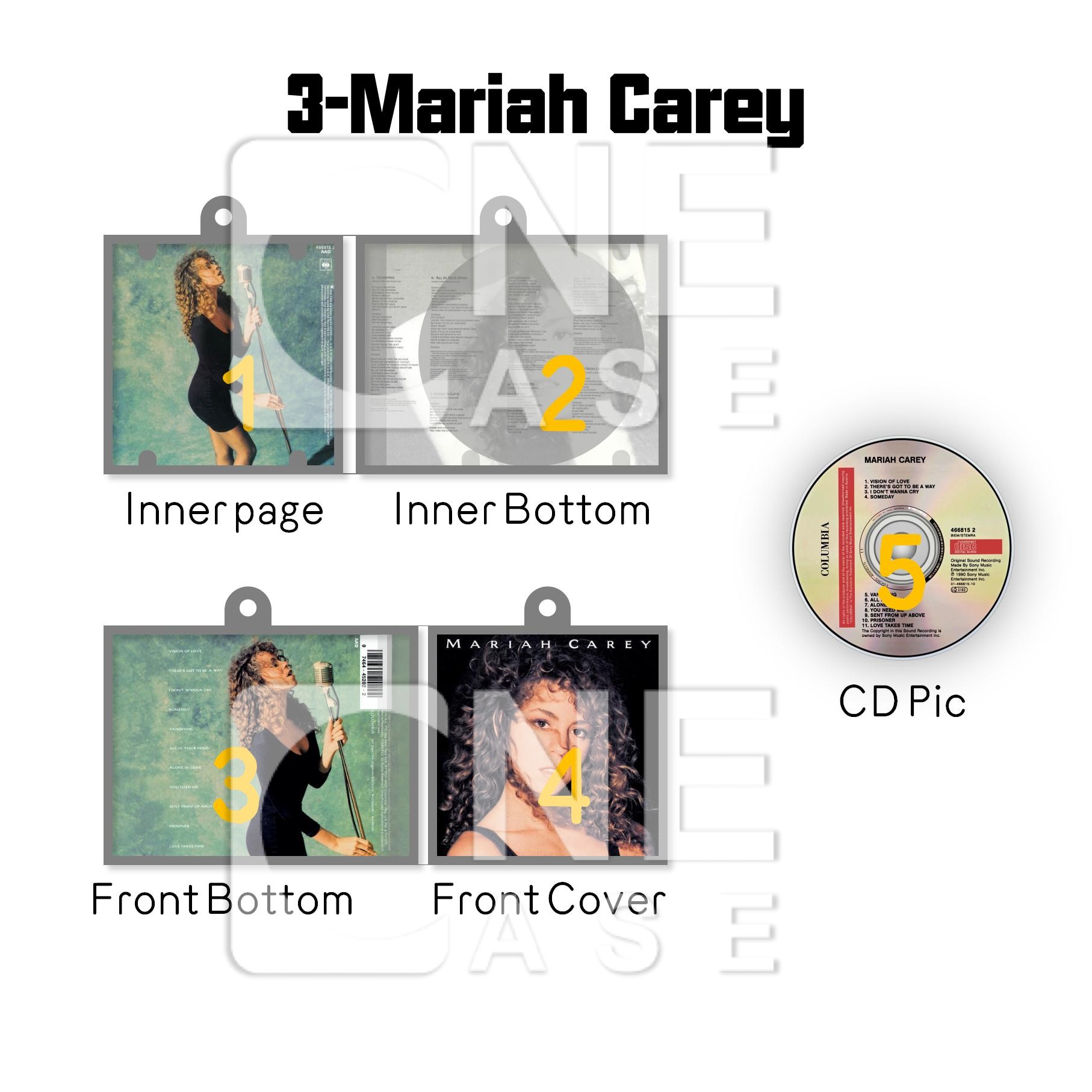 Mariah Carey  Mini Vinyl NFC Album Keychain CD Music Keychain Pendant Customized