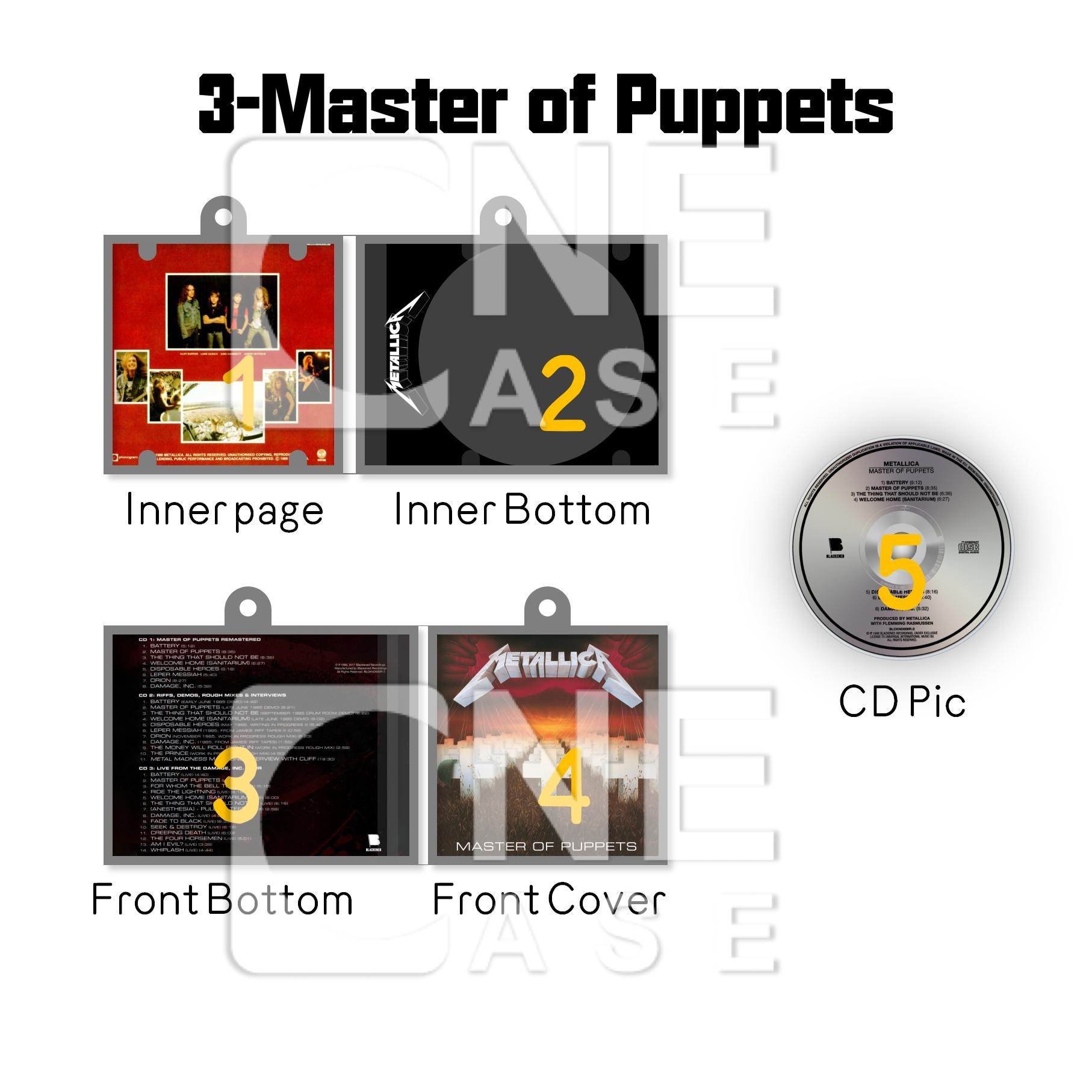 Metallica Mini NFC Album Keychain CD Music Keychain Pendant Customized Mini 