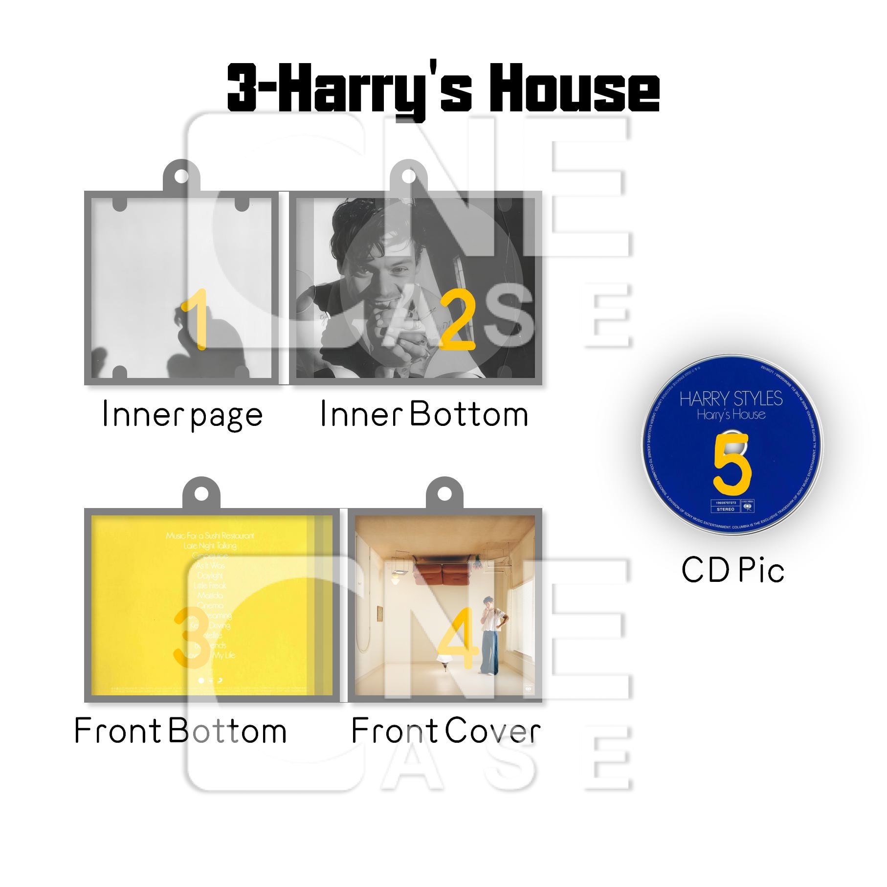 Harry Styles Mini NFC Album Keychain CD Music Keychain Pendant Customized Mini 