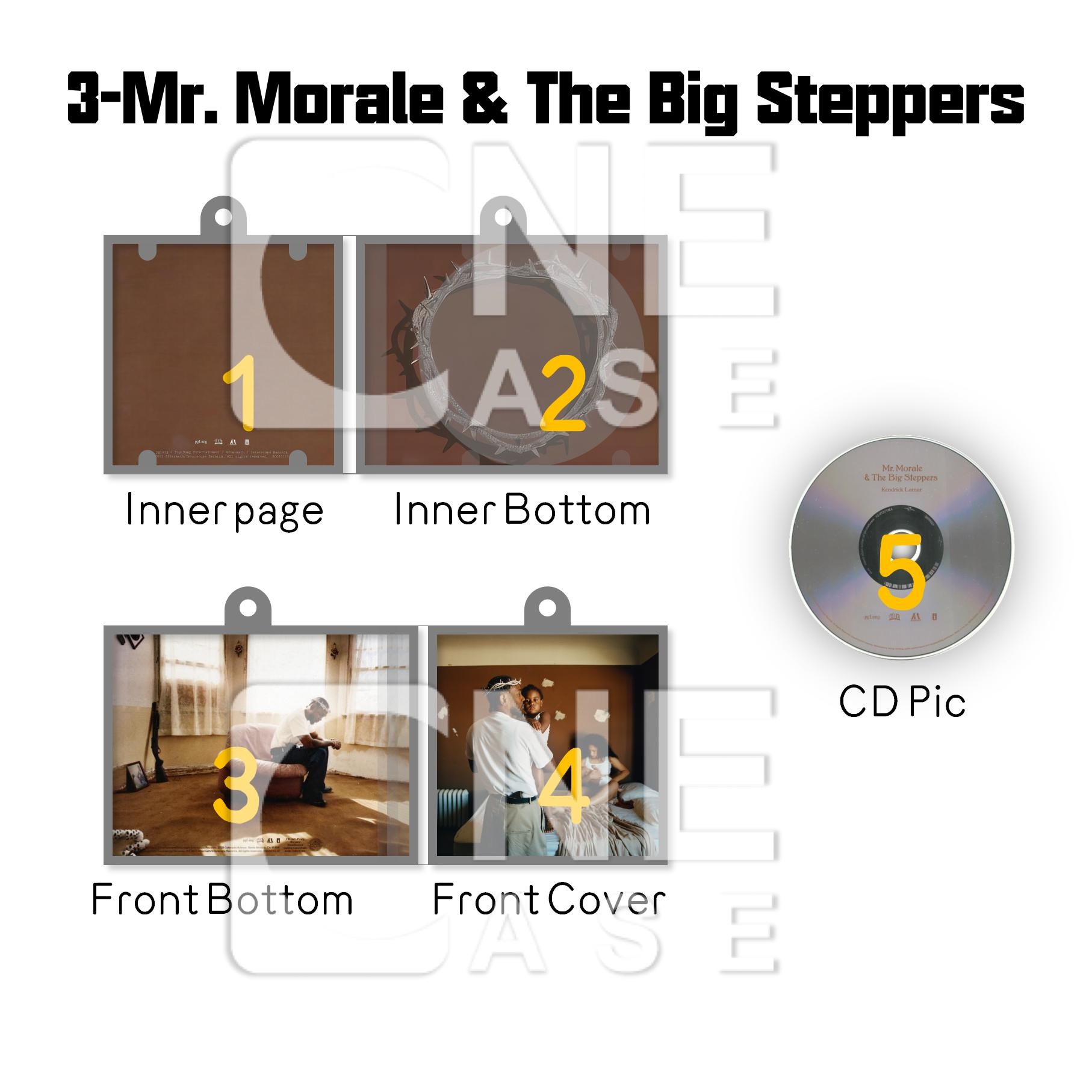 Kendrick Lamar Mini NFC Album Keychain CD Music Keychain Pendant Customized Mini Vinyl 