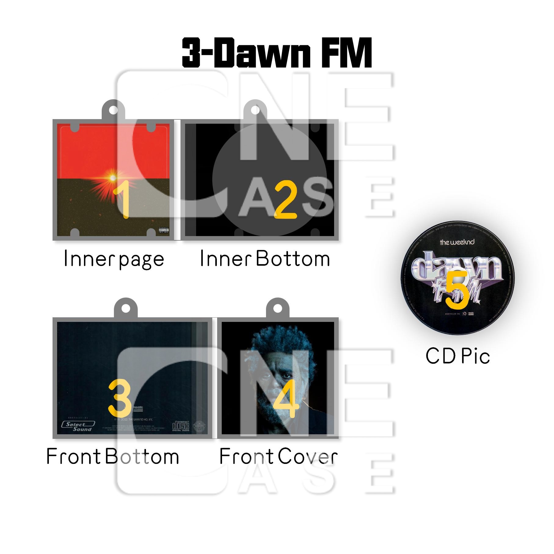 The Weeknd Mini Vinyl NFC Album Keychain CD Music Keychain Pendant Customized 