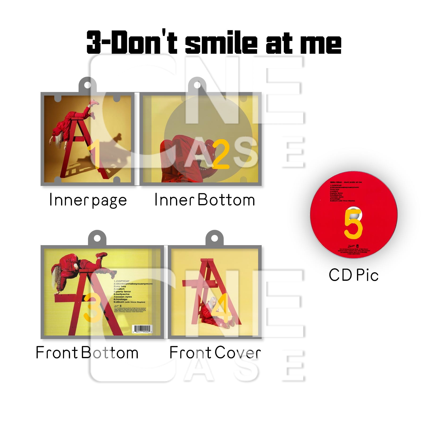 Billie Eilish Mini Vinyl NFC Album Keychain CD Music Keychain Pendant Customized HIT ME HARD AND SOFT