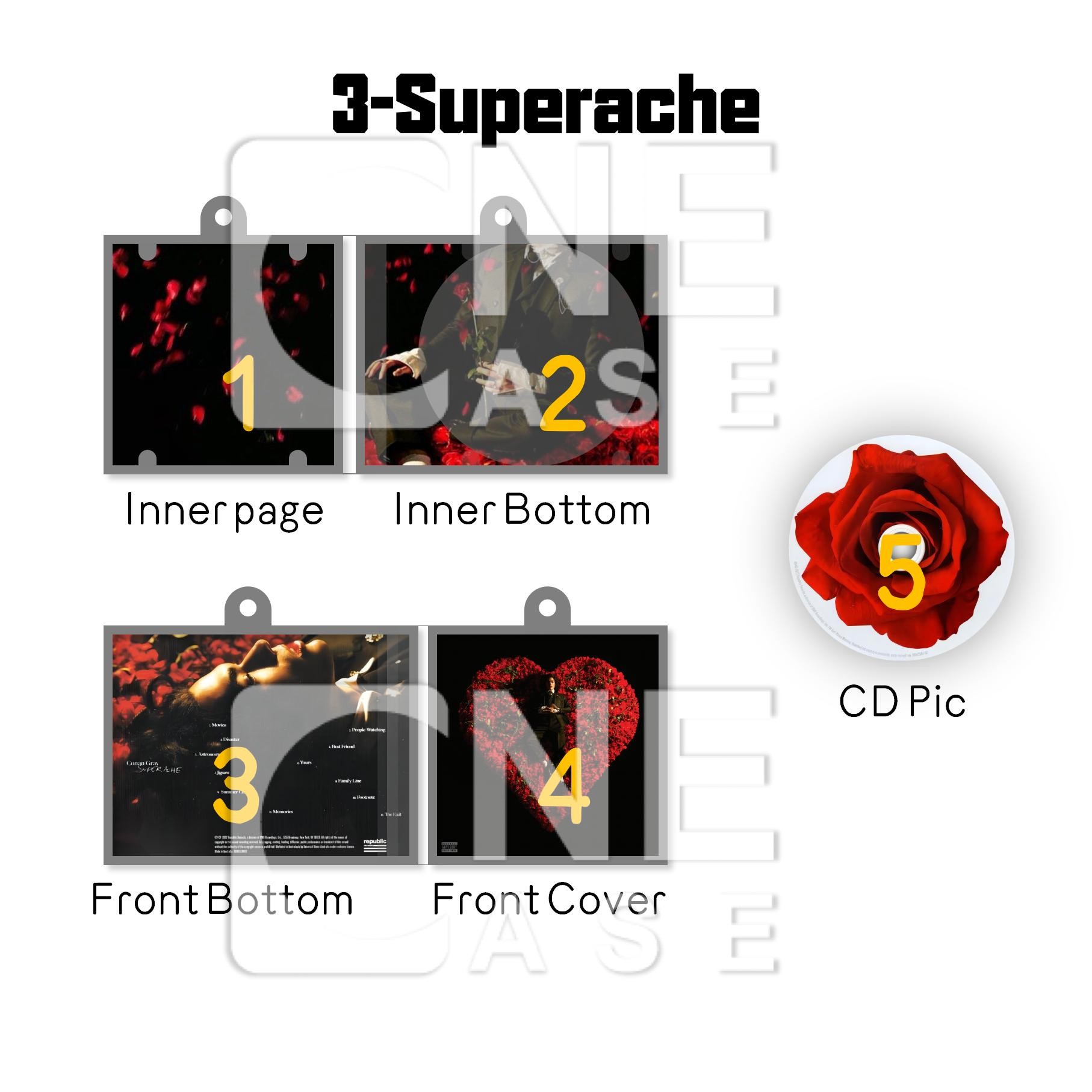 Conan Gray Mini NFC Album Keychain CD Music Keychain Pendant Customized Mini 