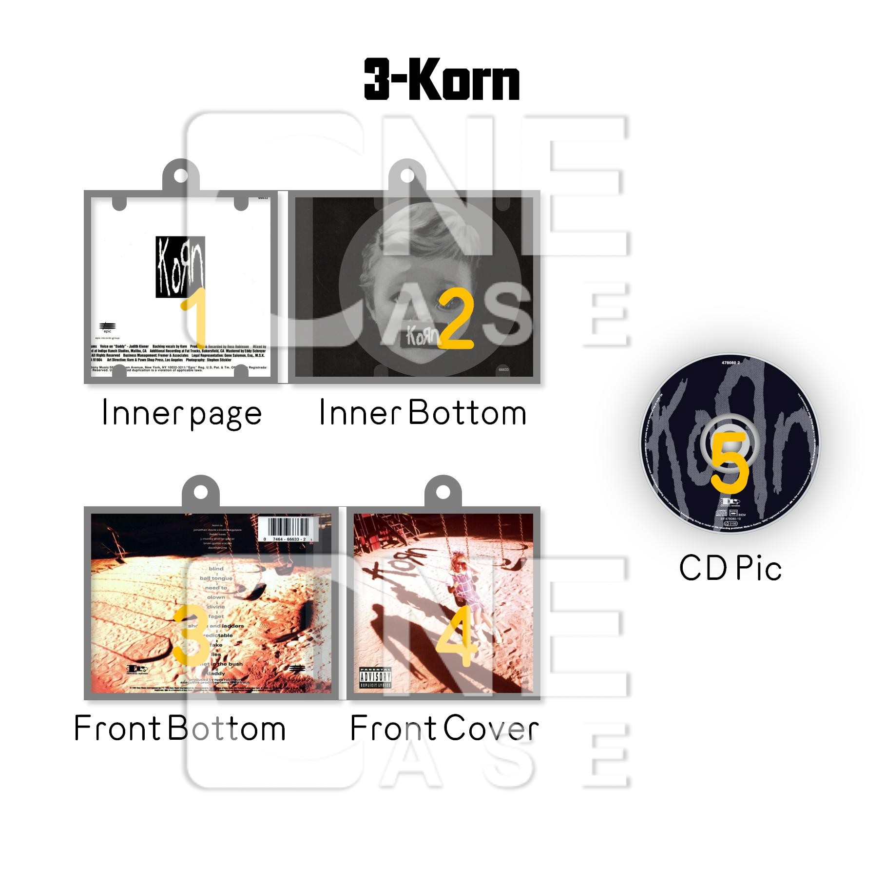 Korn  Mini Vinyl NFC Album Keychain CD Music Keychain Pendant Customized