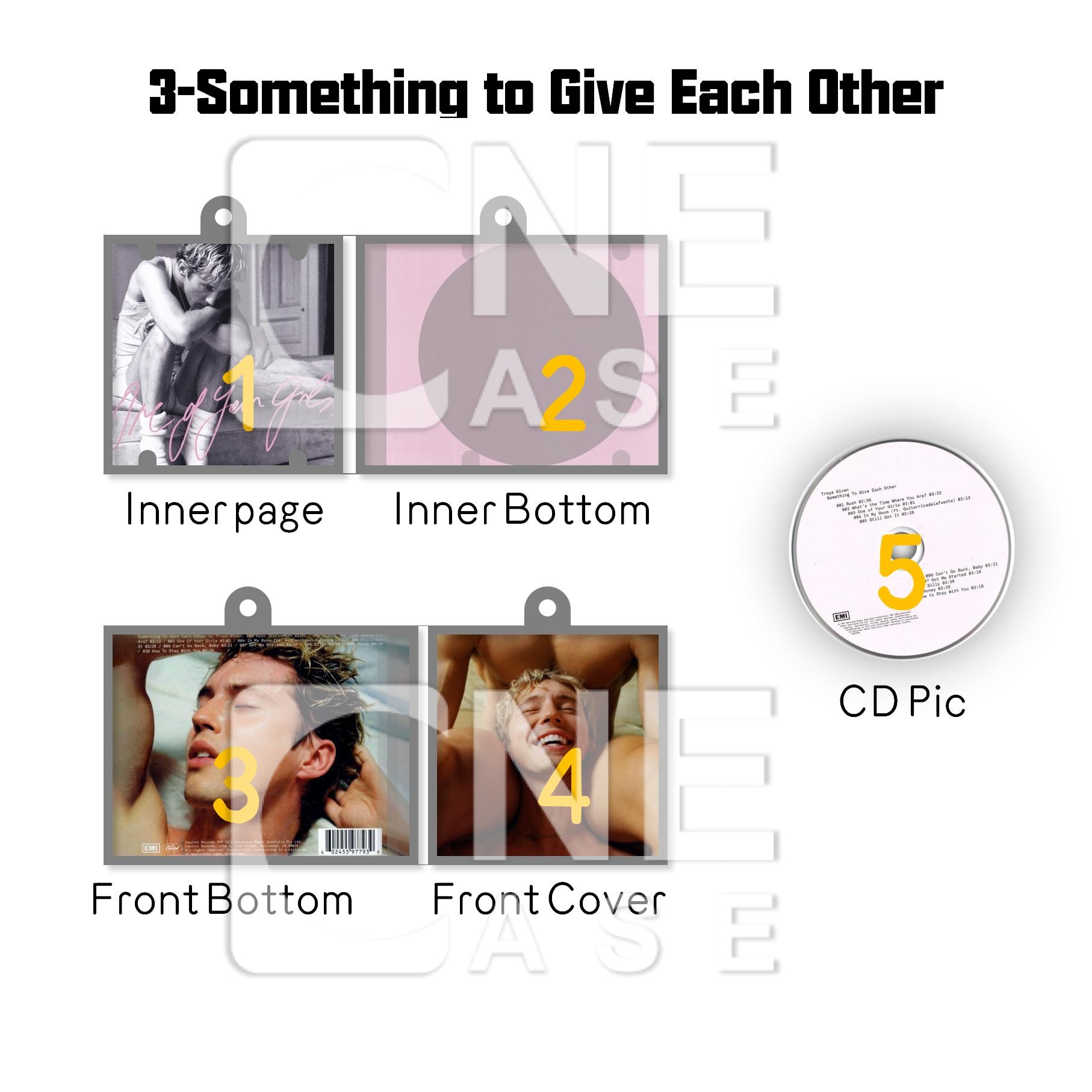 Troye Sivan Mini Vinyl NFC Album Keychain CD Music Keychain Pendant Customized