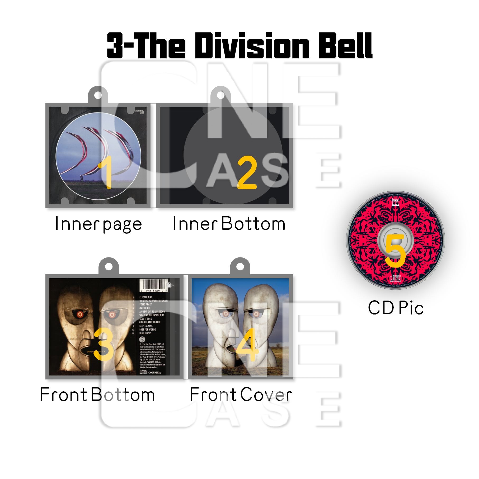 Pinkfloyd Pink  Floyd Mini Vinyl NFC Album Keychain CD Music Keychain Pendant Customized 