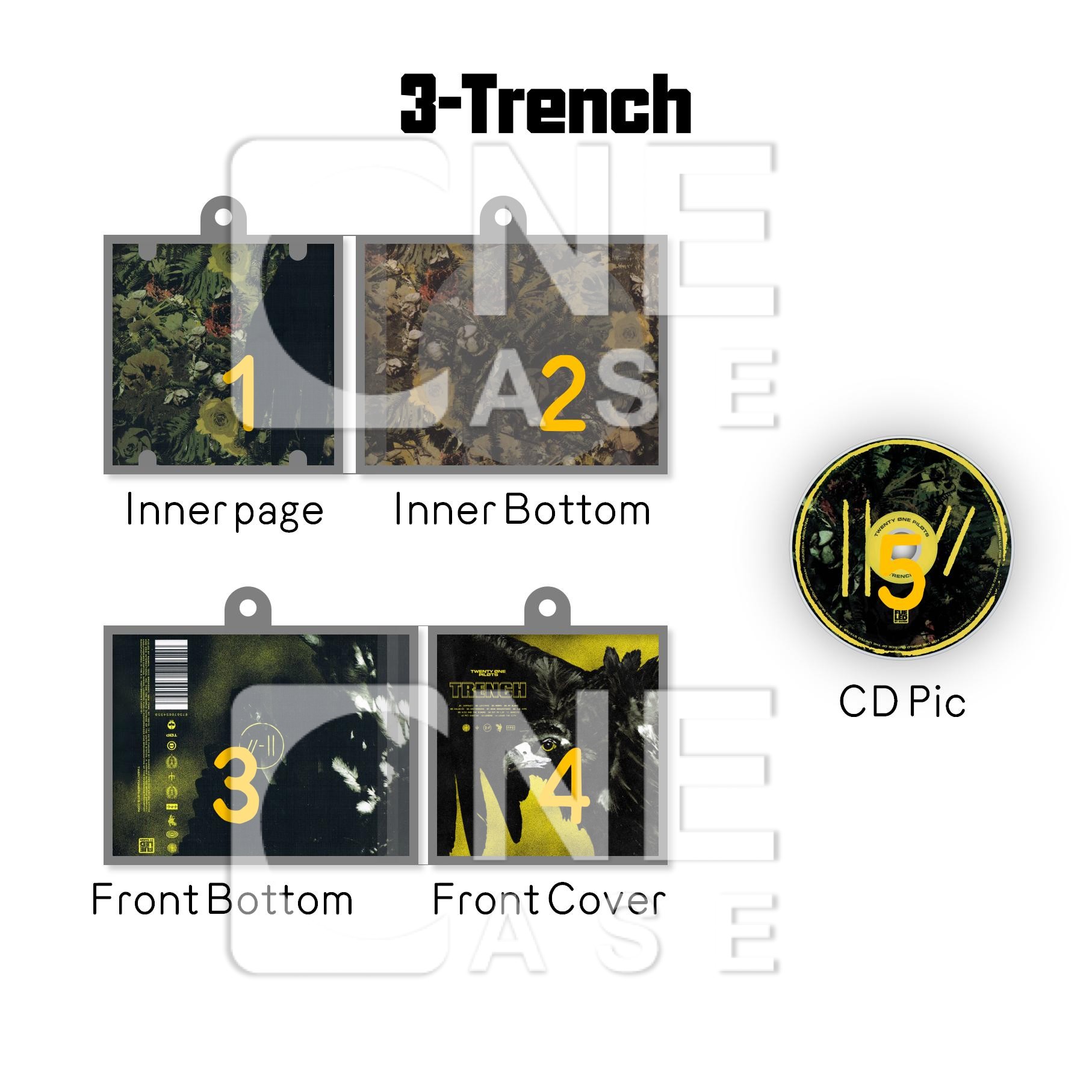 Twenty One Pilots Mini NFC Album Keychain CD Music Keychain Pendant Customized Mini Vinyl Album 