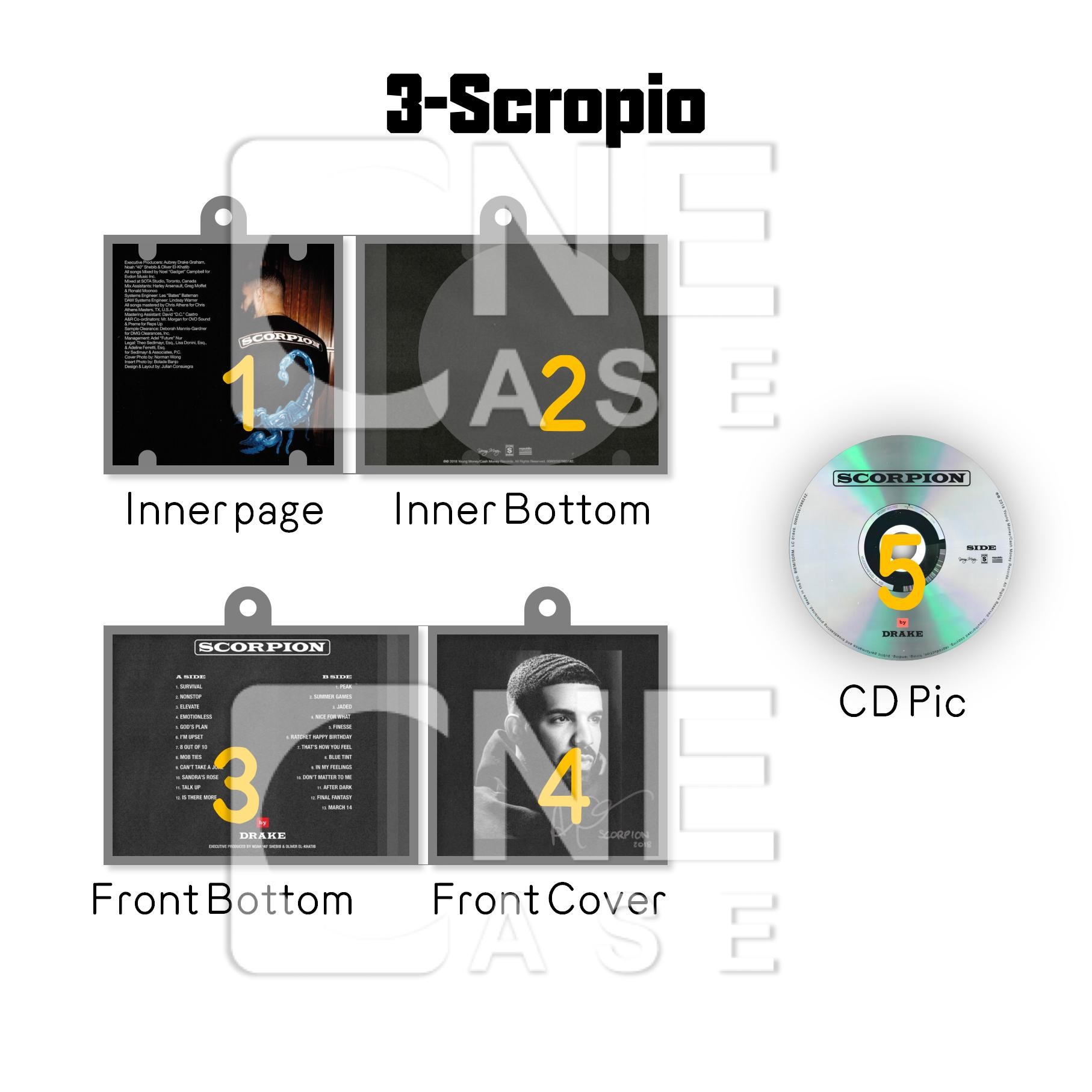 Drake Mini Vinyl NFC Album Keychain CD Music Keychain Pendant Customized 