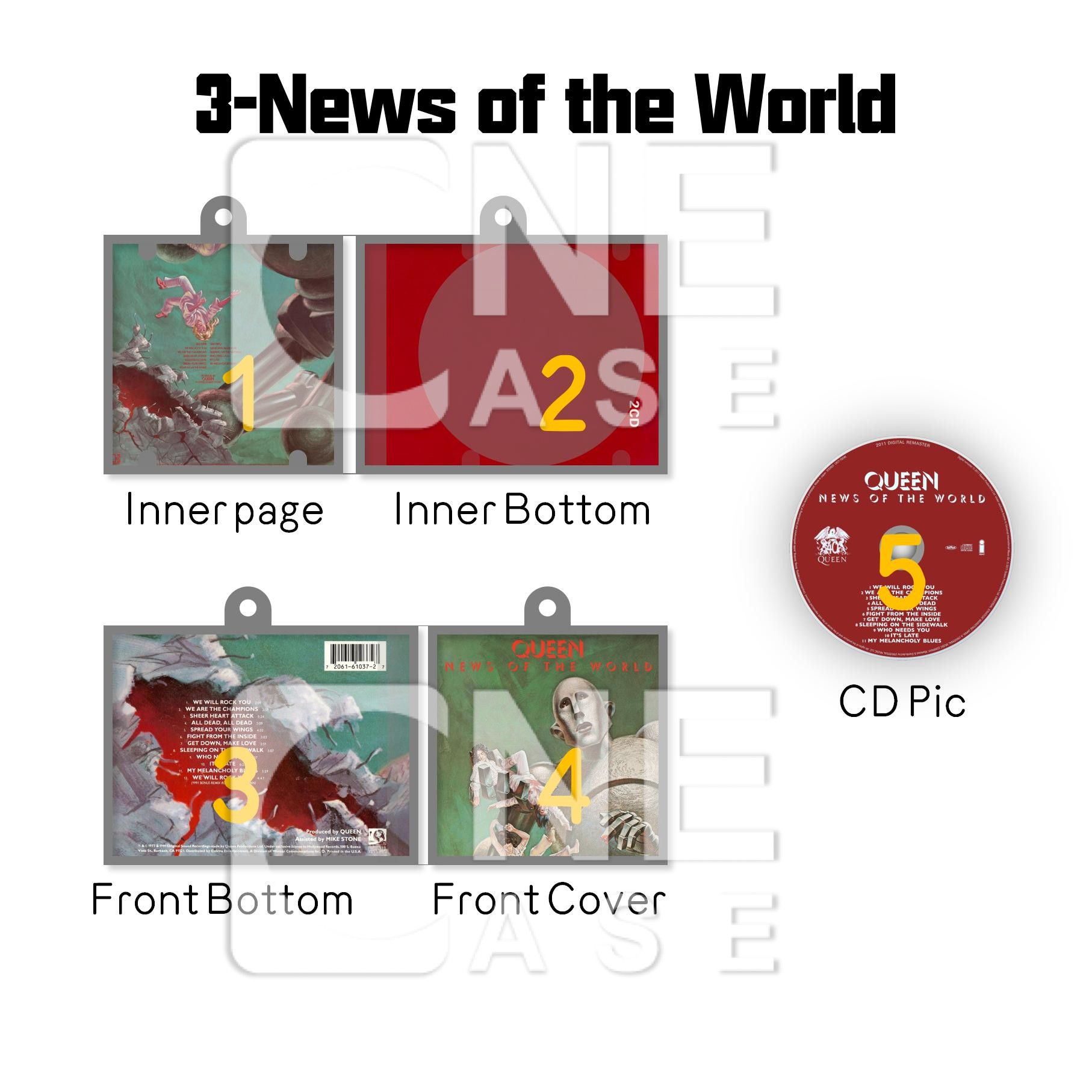 Queen Mini Vinyl NFC AlbumKeychain CD Music Keychain Pendant Customized 