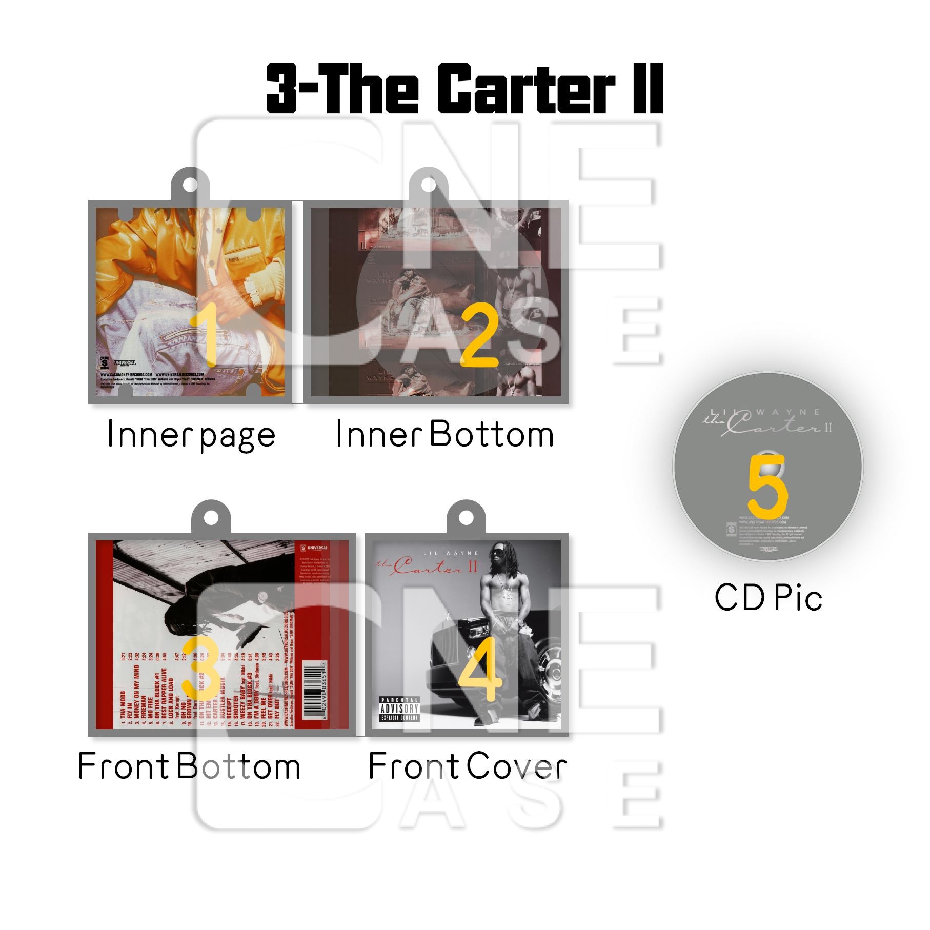 Lil Wayne Mini NFC Album Keychain CD Music Keychain Pendant Customized Mini Vinyl Album 