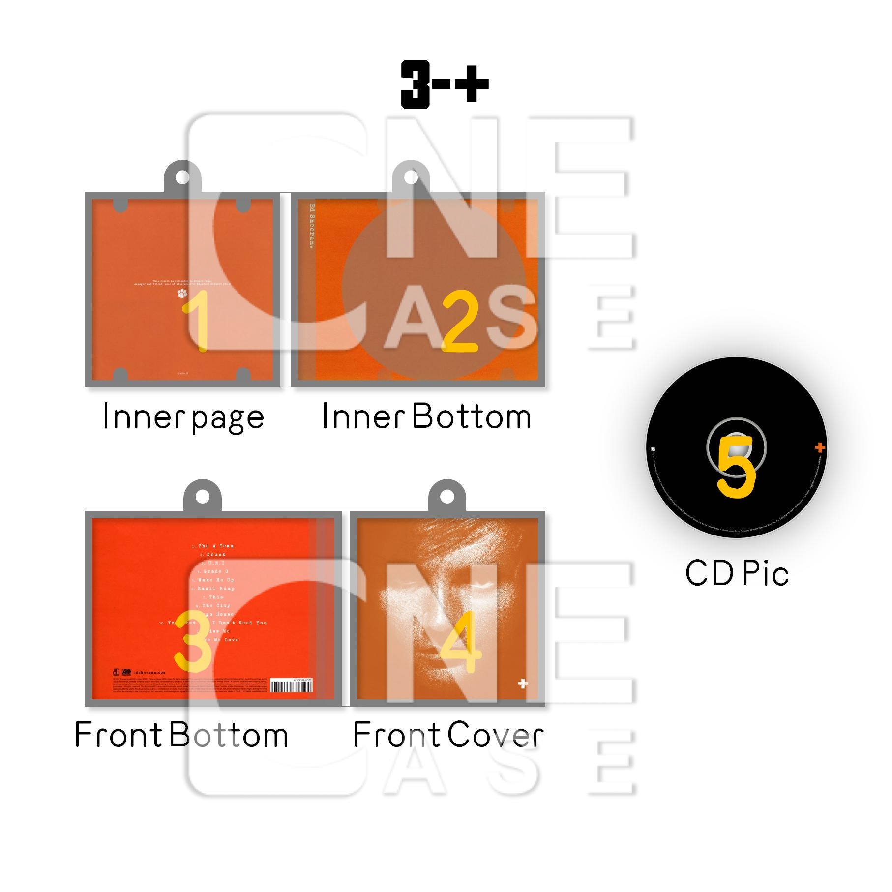 Ed Sheeran Mini Vinyl NFC Album Keychain CD Music Keychain Pendant Customized