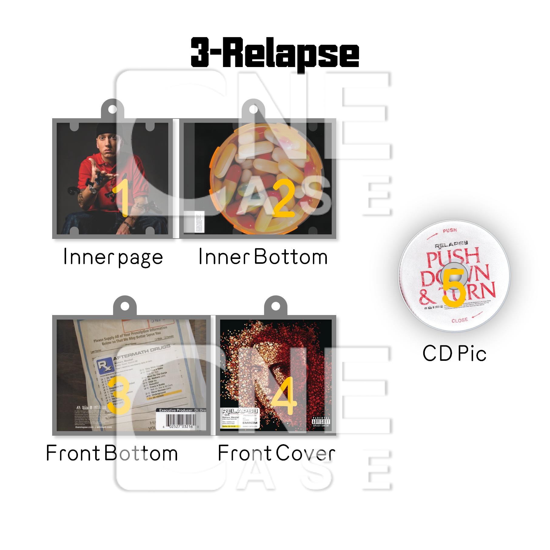 Eminem Mini NFC Album Keychain CD Music Keychain Pendant Customized 