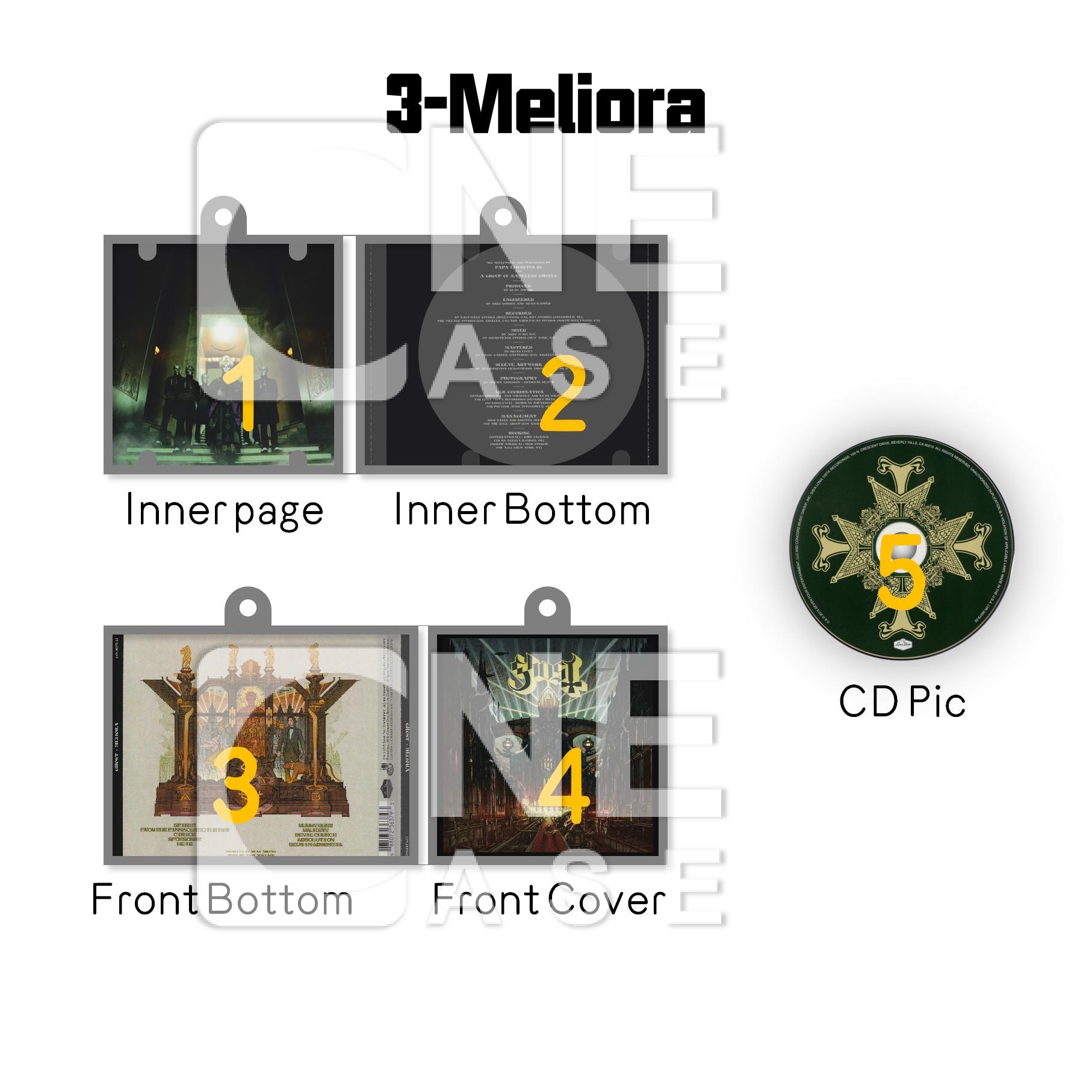 Ghost Mini NFC Album Keychain CD Music Keychain Pendant Customized 