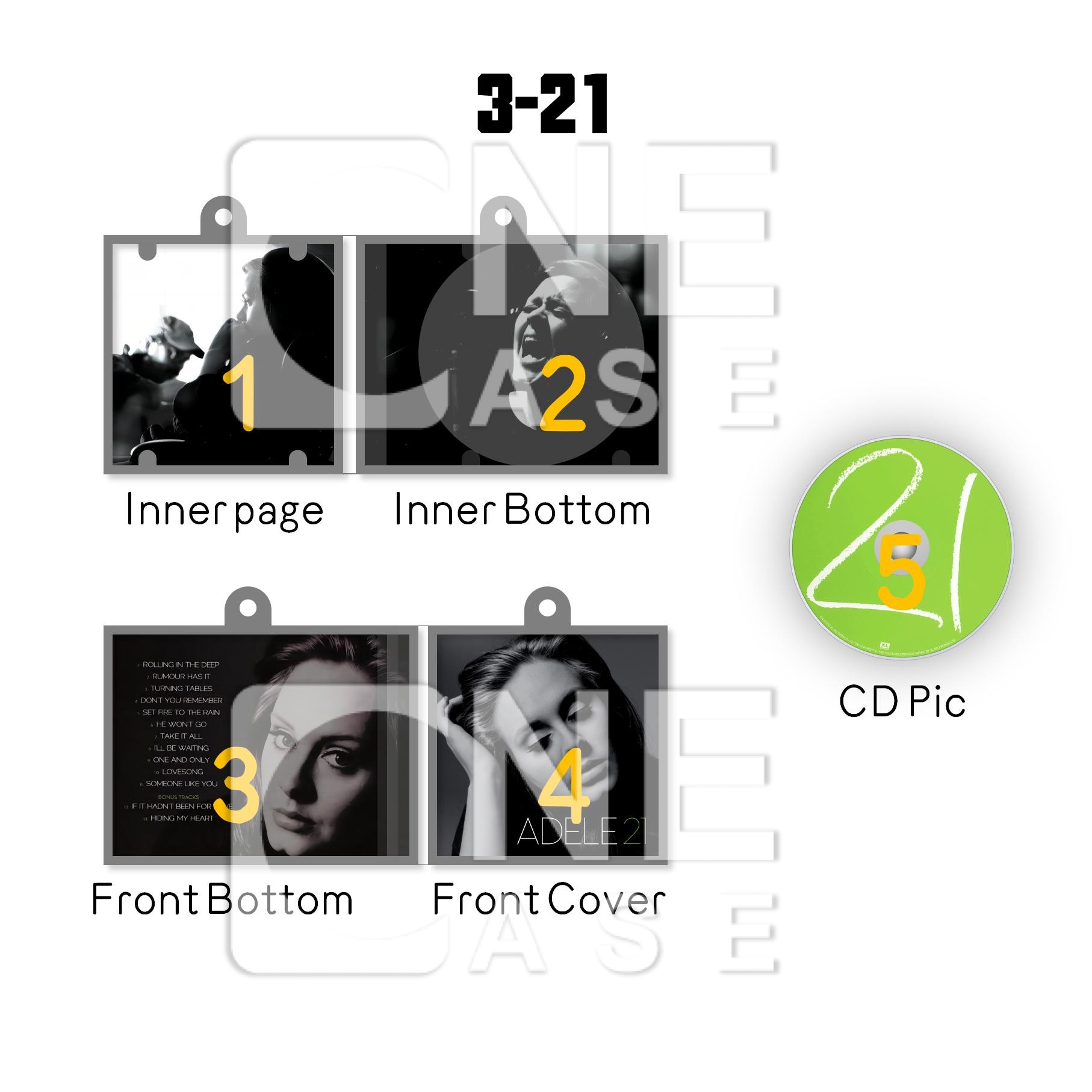 Adele Mini Vinyl NFC Album Keychain CD Music Keychain Pendant Customized 