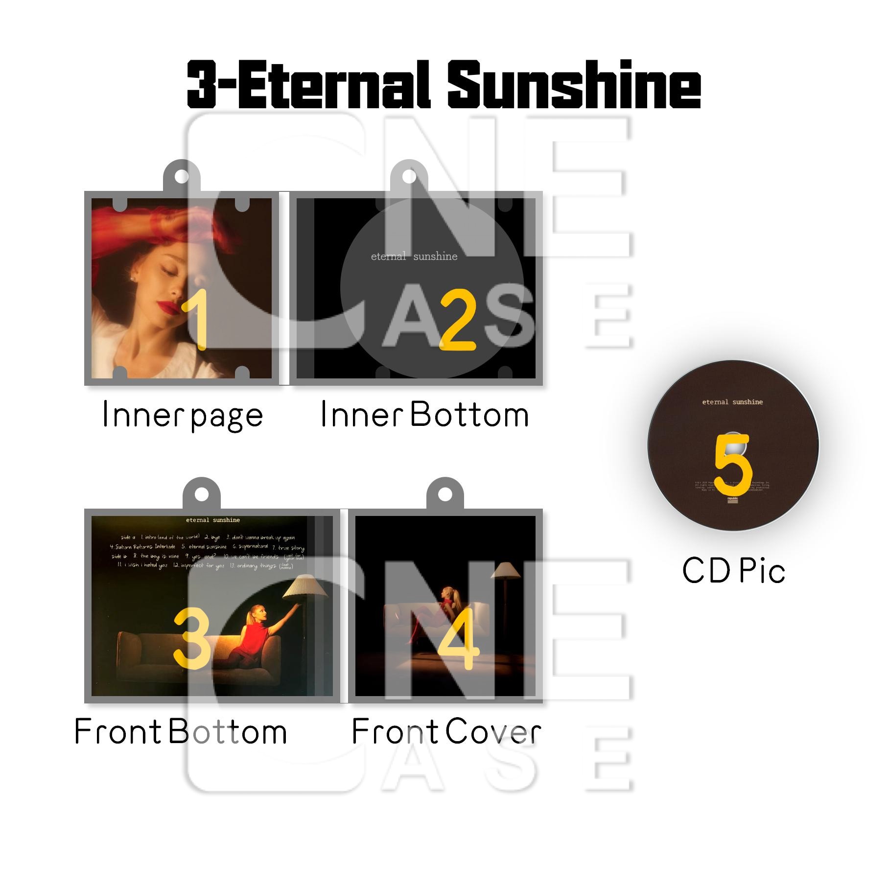 Ariana Grande Mini vinyl NFC Album Keychain CD Music Keychain Pendant Customized 