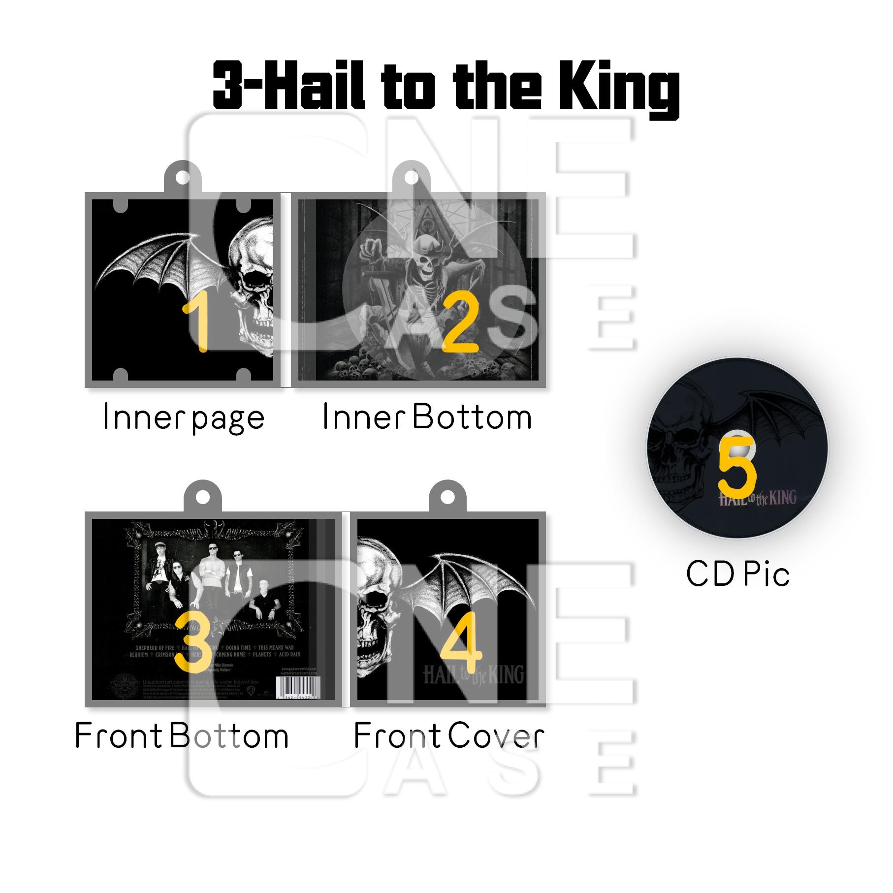 Avenged Sevenfold Mini Vinyl NFC Album Keychain CD Music Keychain Pendant Customized