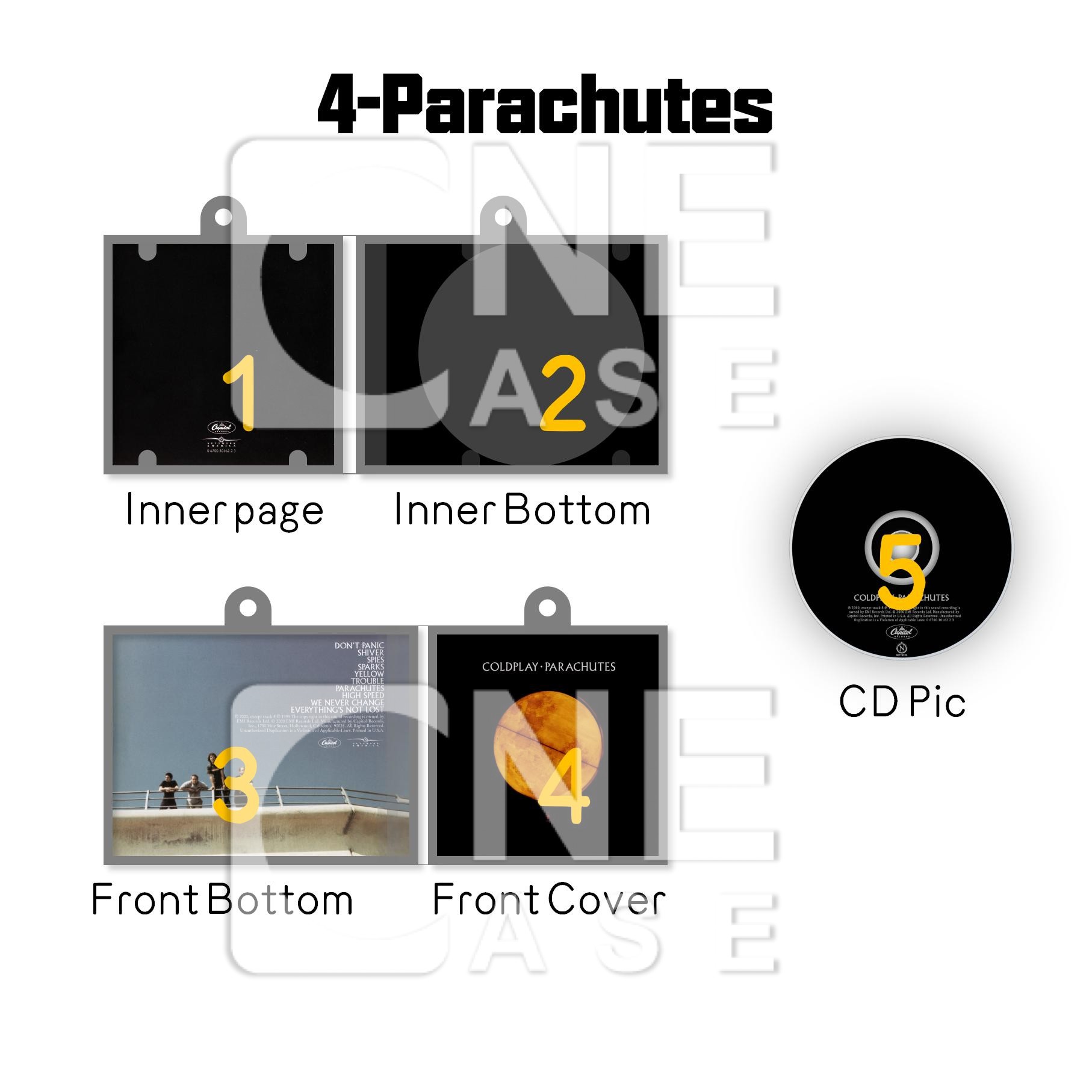 Coldplay Mini NFC Album Keychain CD Music Keychain Pendant Customized Mini Vinyl Album 