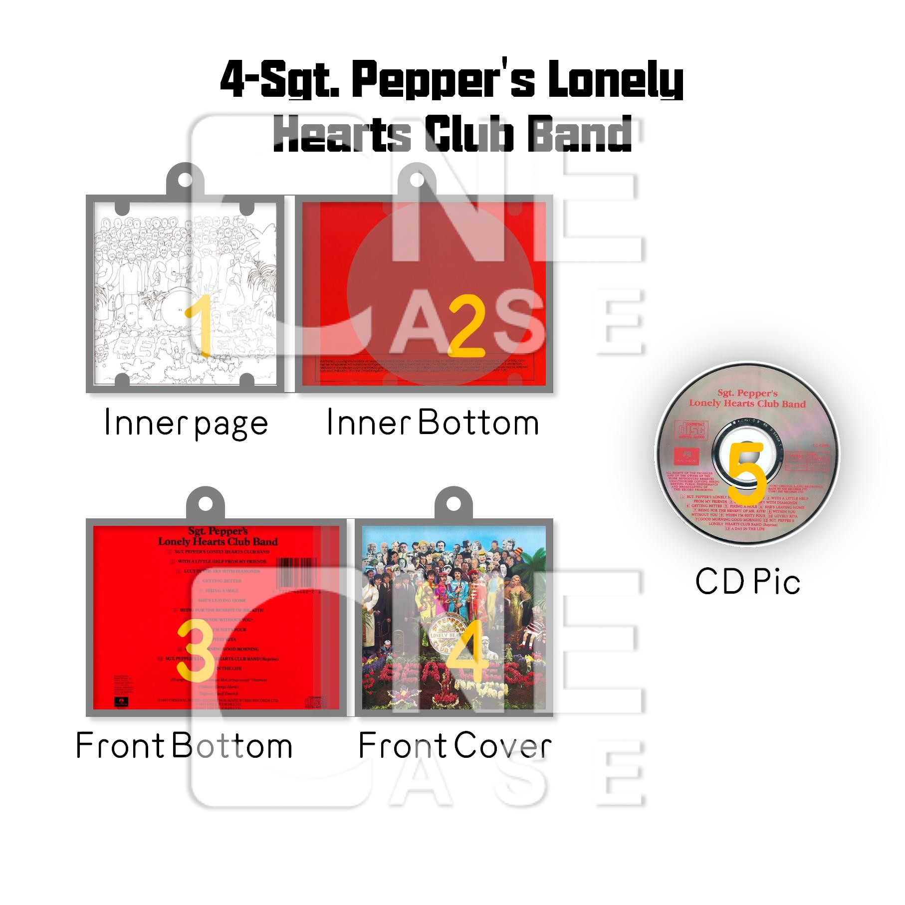 The Beatles Mini Vinyl NFC Album Keychain CD Music Keychain Pendant Customized