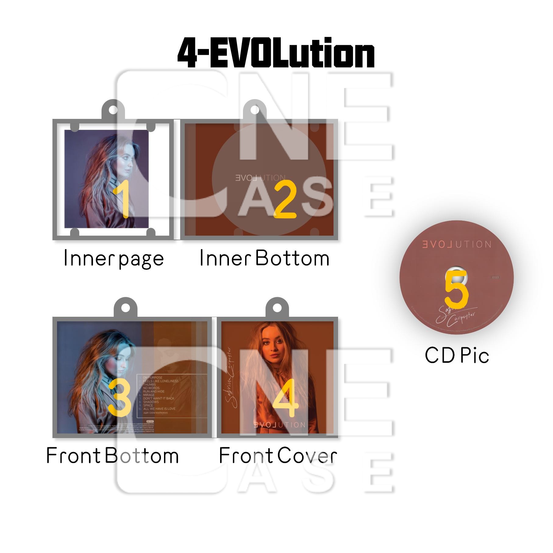 Sabrina Carpenter Mini NFC Album Keychain CD Music Keychain Pendant Customized Emails I can't send/Espresso