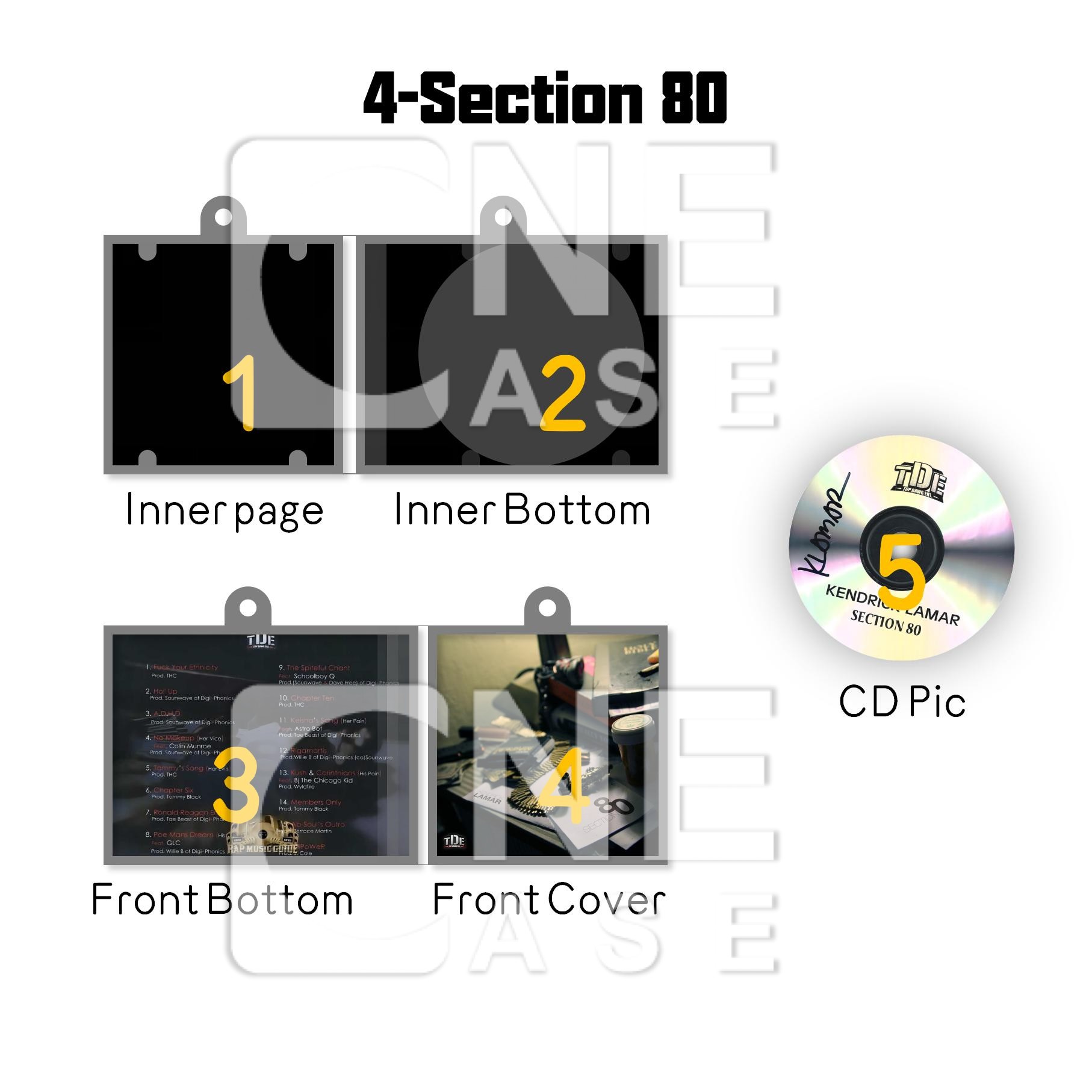 Kendrick Lamar Mini NFC Album Keychain CD Music Keychain Pendant Customized Mini Vinyl 