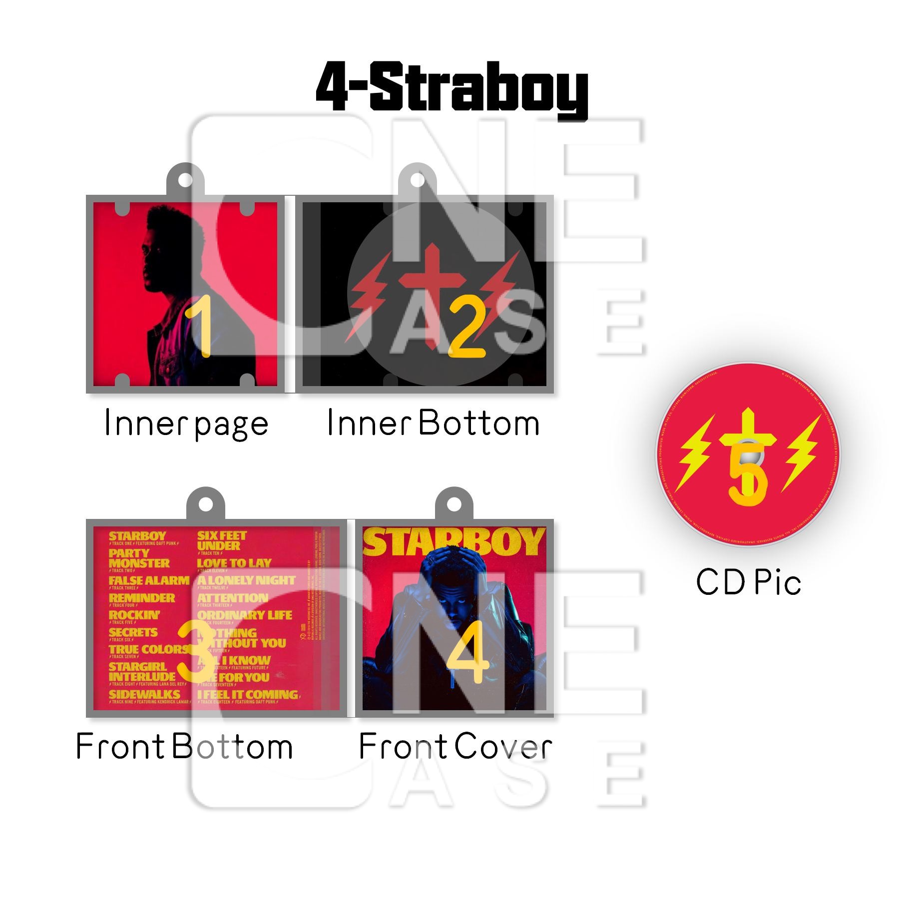 The Weeknd Mini Vinyl NFC Album Keychain CD Music Keychain Pendant Customized 