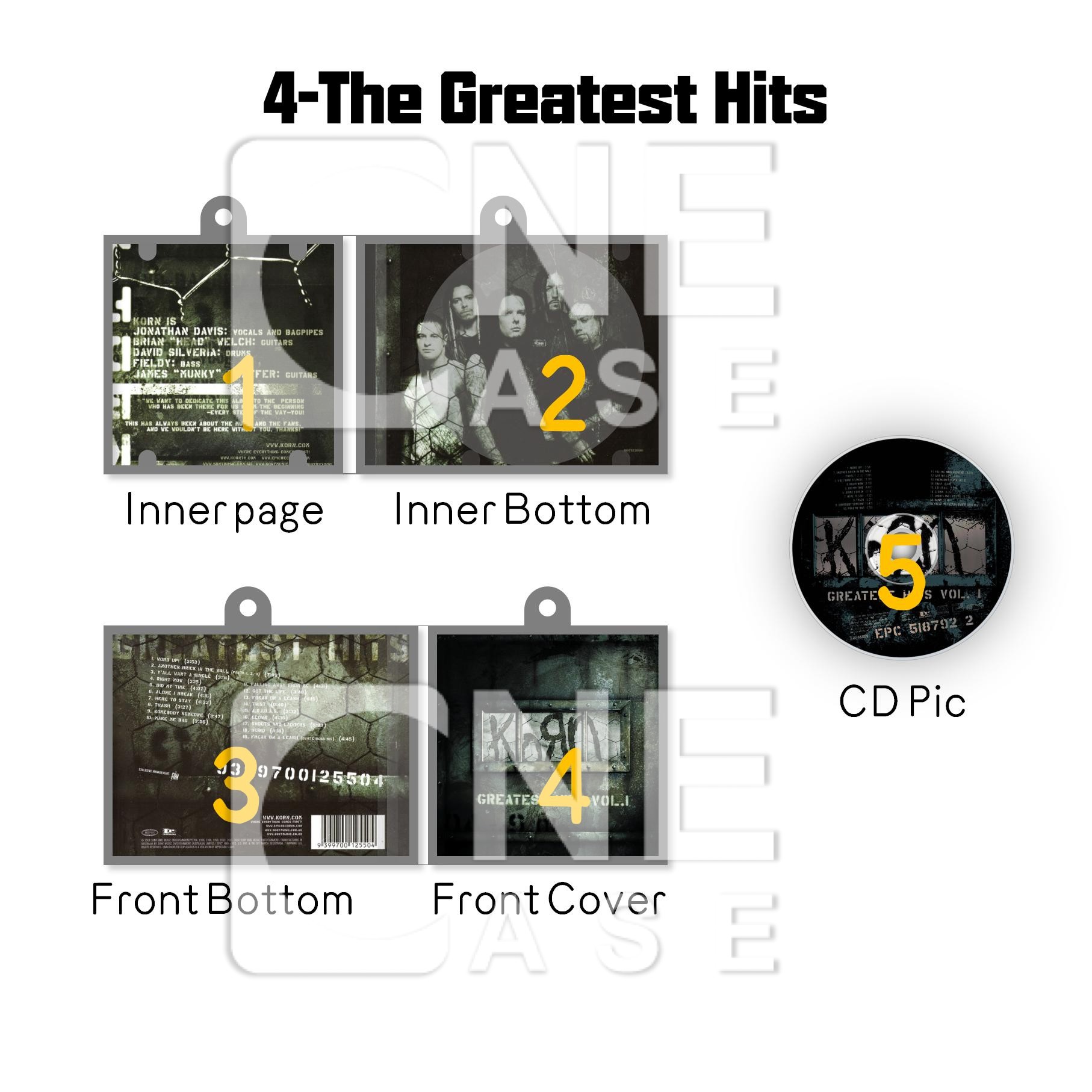 Korn  Mini Vinyl NFC Album Keychain CD Music Keychain Pendant Customized