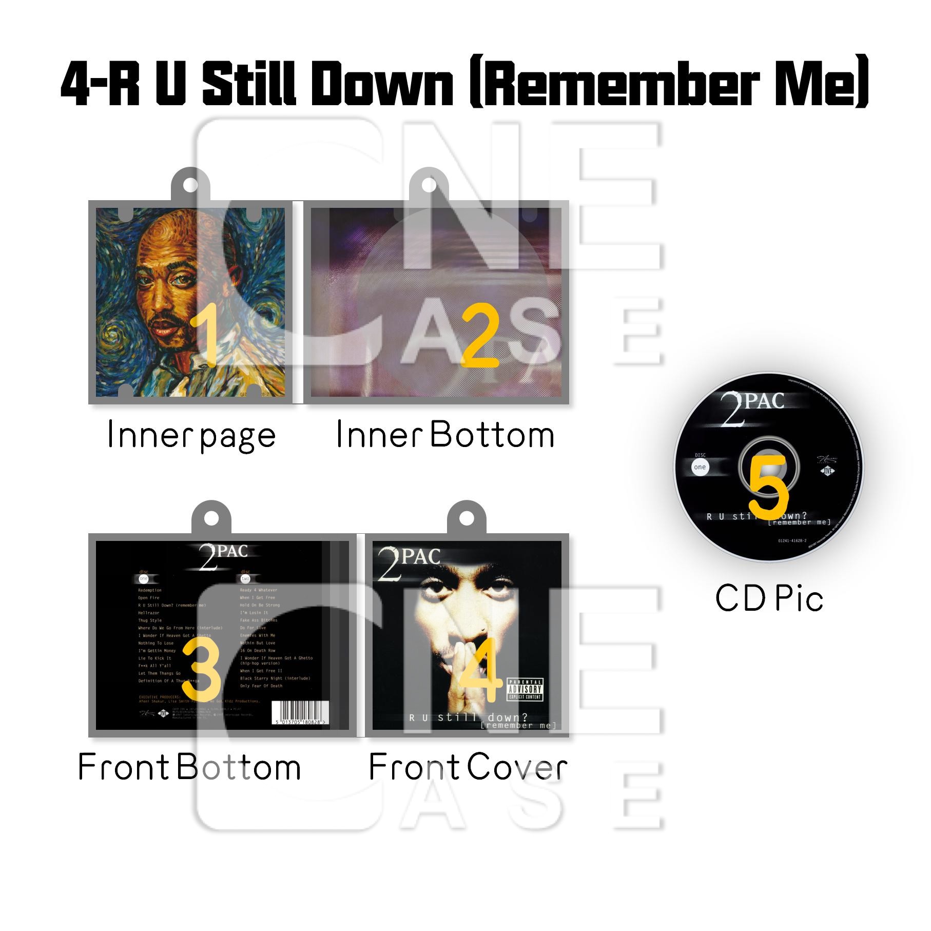 2pac Tupac Mini Vinyl NFC Album Keychain CD Music Keychain Pendant Customized 